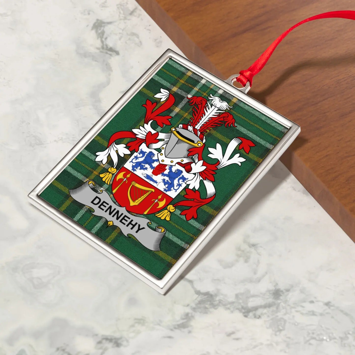 Personalized Dennehy Family Crest Ornament product type