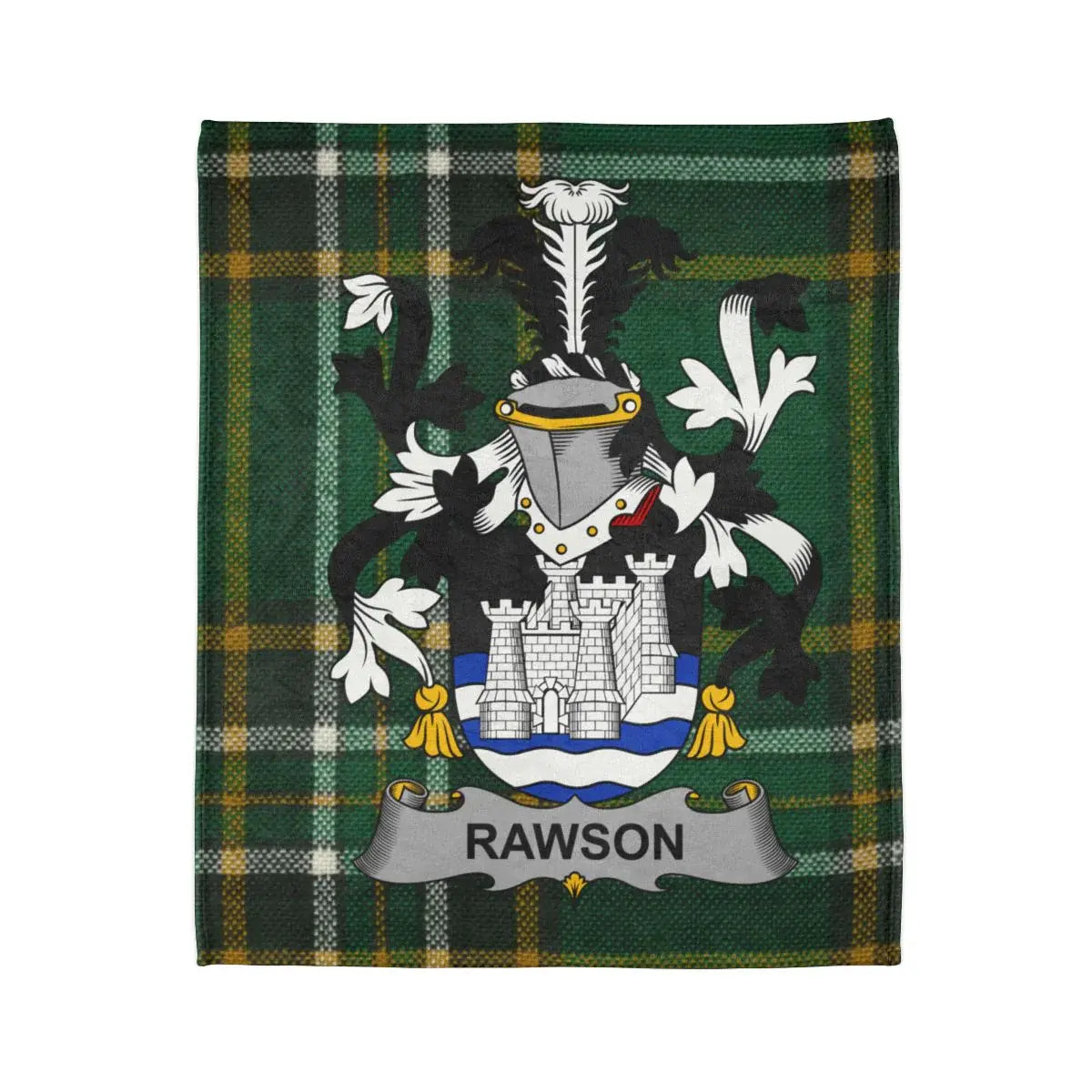 Custom Rawson Plaid Family Crest Blanket product