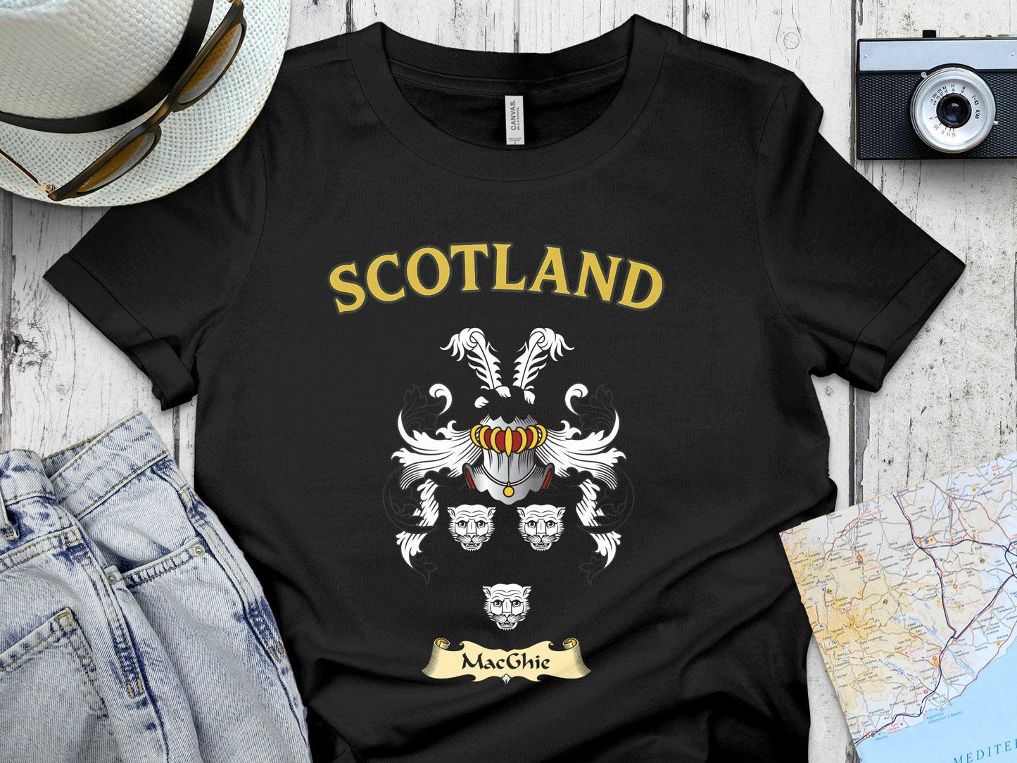 MacGhie Clan Family Crest Scotland T-Shirts - Celtic Ancestry Gifts
