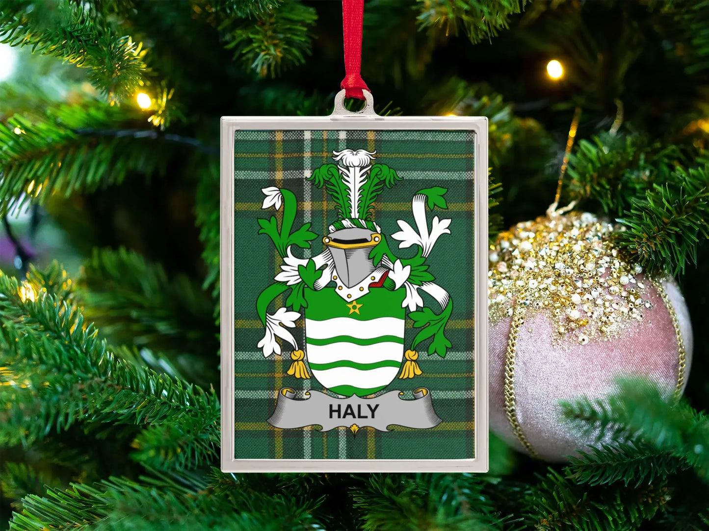 Family Crest Design HALY Christmas Tree Ornament product type