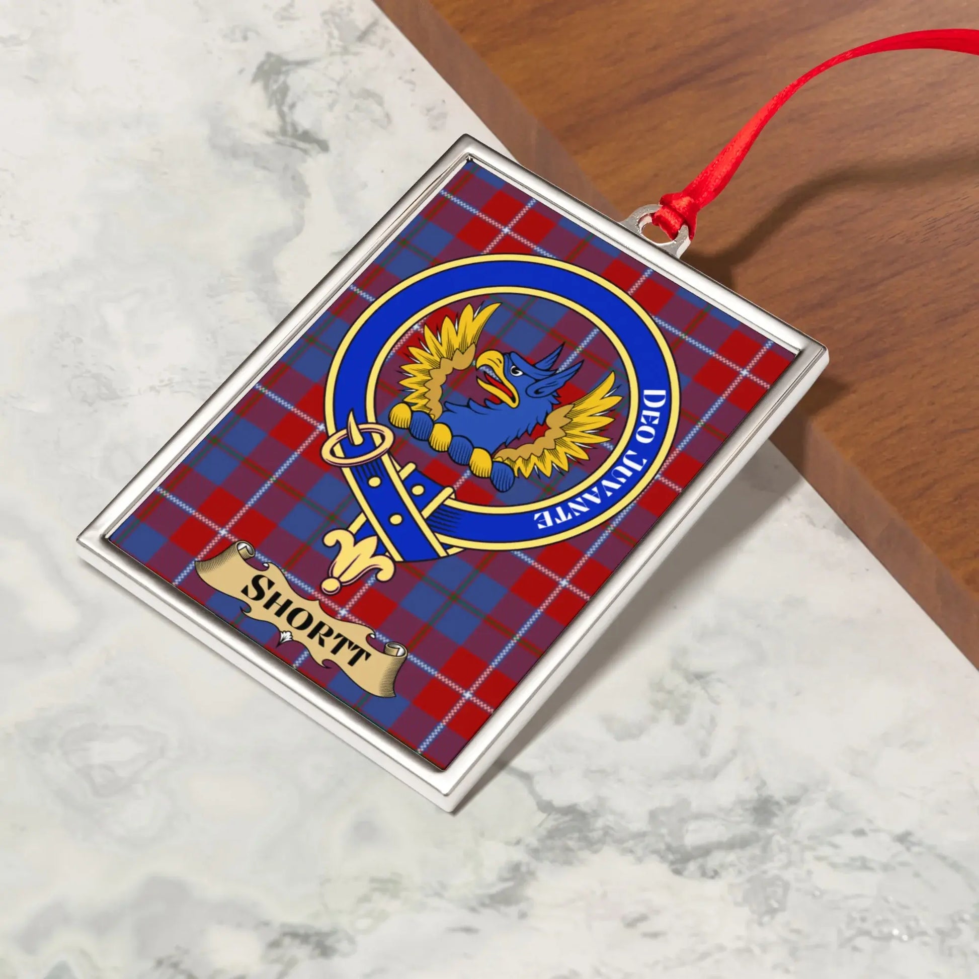 Custom Family Crest Plaid Design Rectangular Product