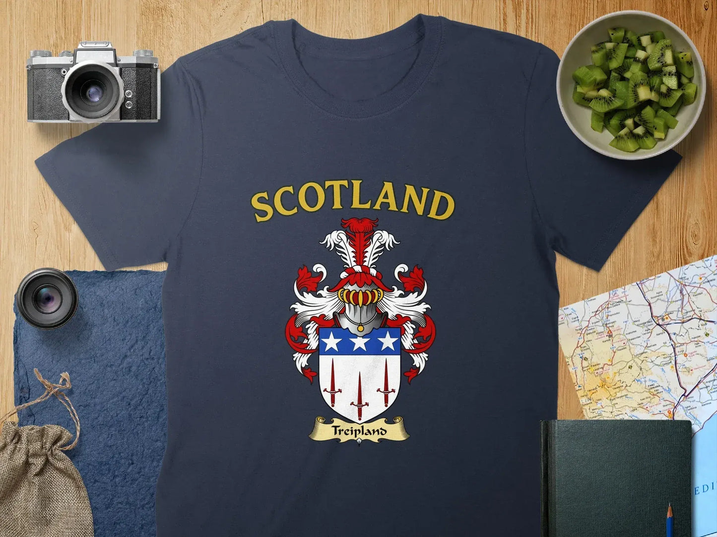 Scotland Coat of Arms Crest Design on T-shirt Product Type