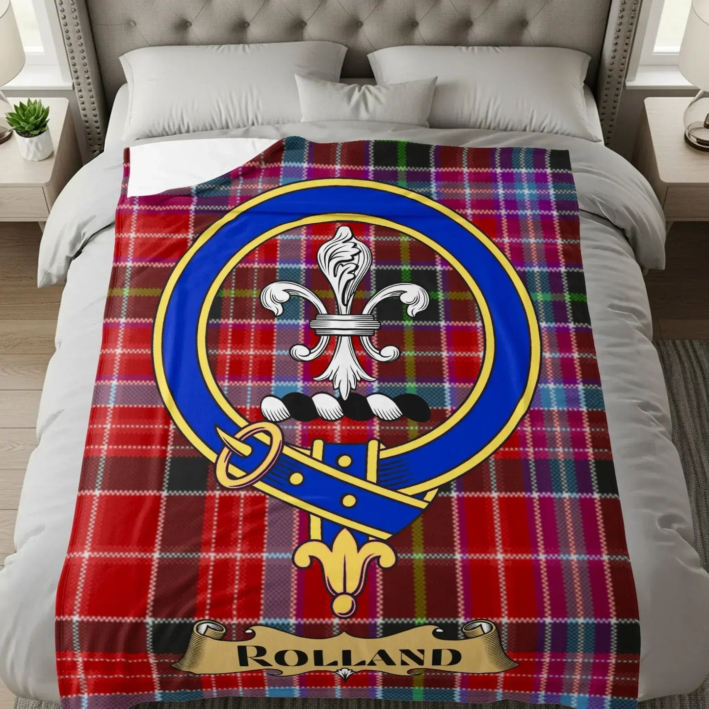 Rolland Family Crest Plaid Blanket product