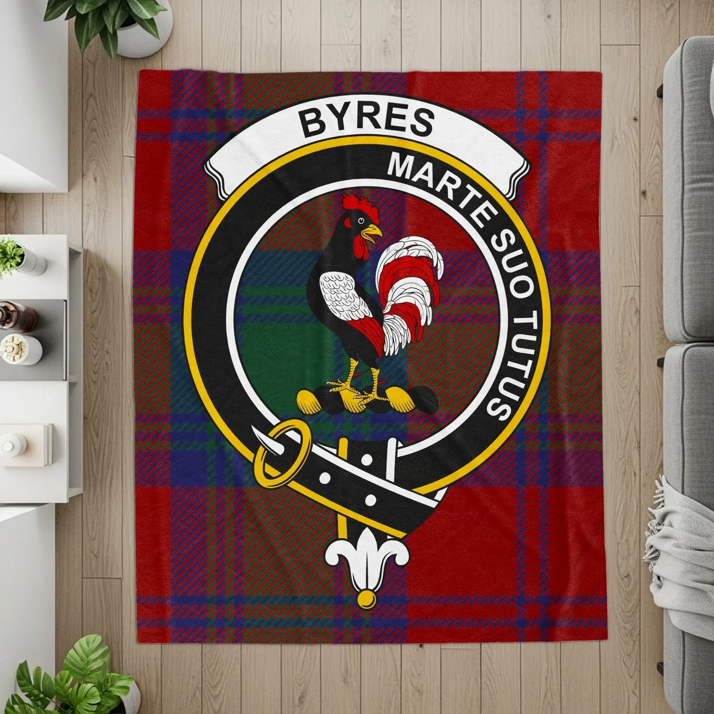 Clan Byres Marte Suo Tutus Tartan Blanket product