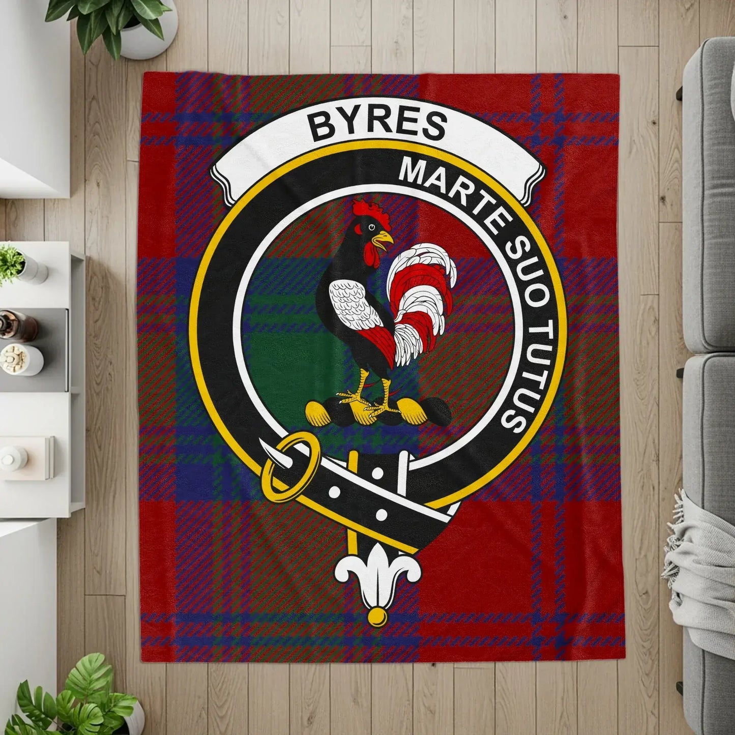 Clan Byres Marte Suo Tutus Tartan Blanket product