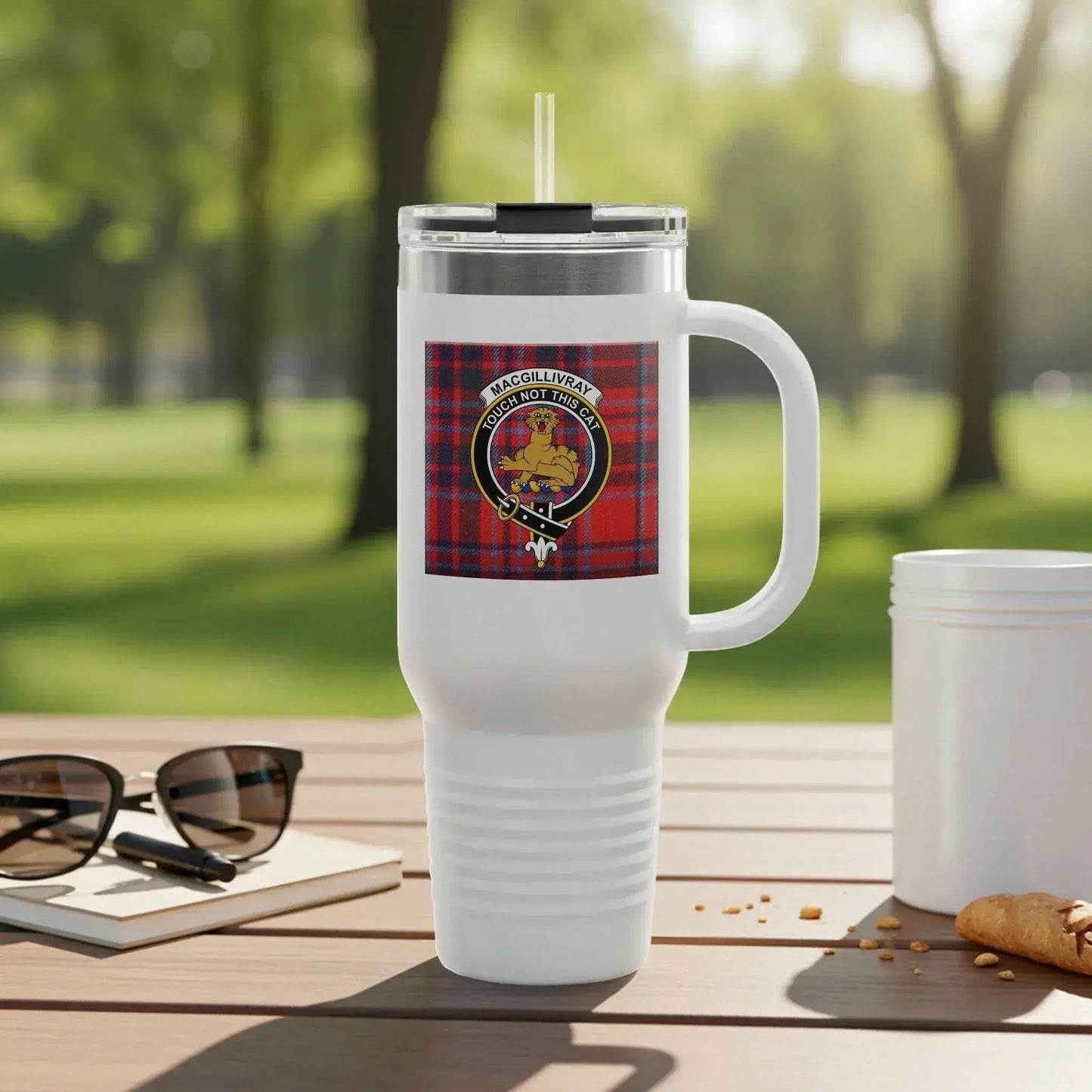 McGillivray Tartan Clan Crest Travel Mug product