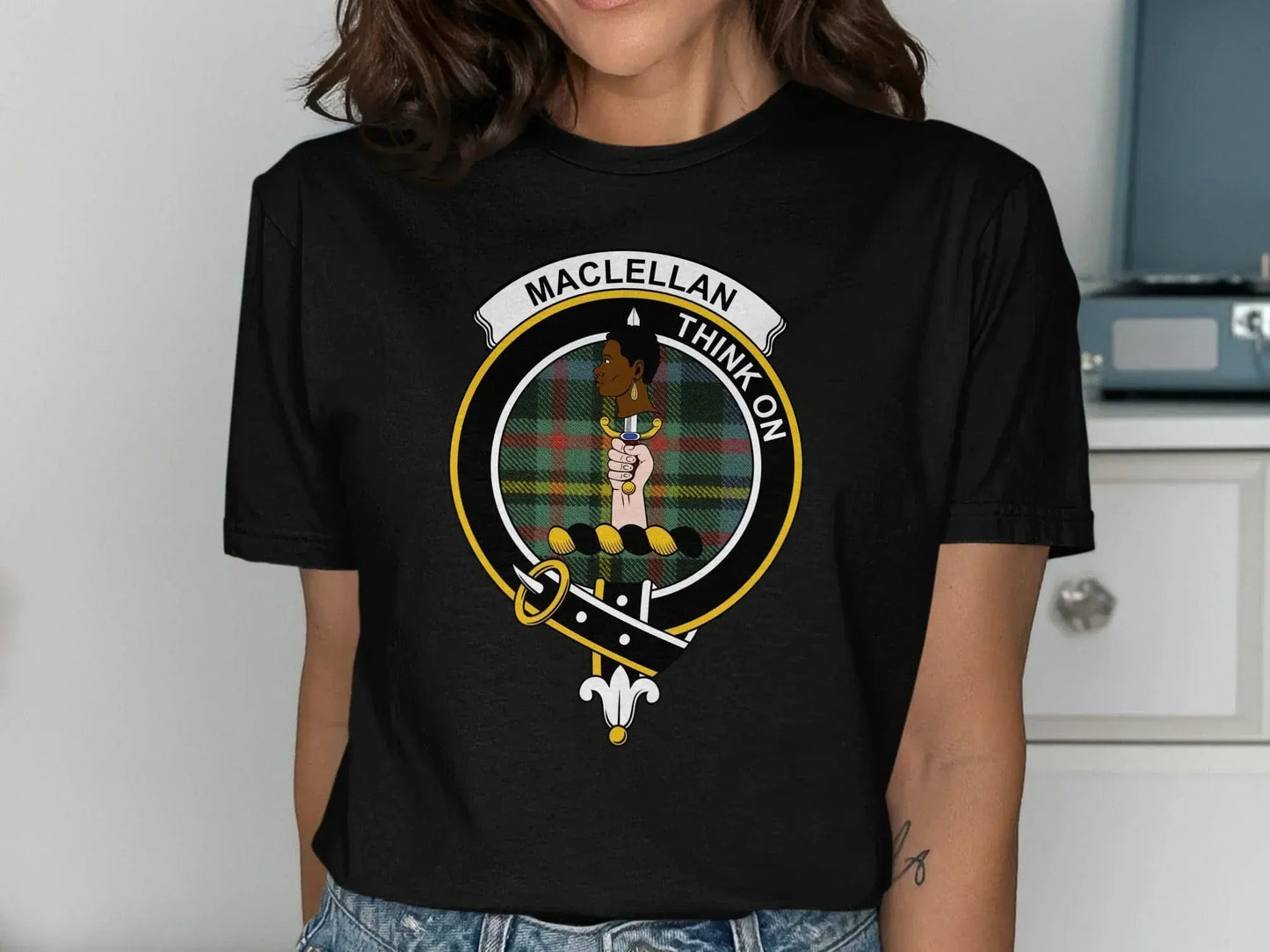 Maclellan Think On Clan Crest Emblem T-shirt product