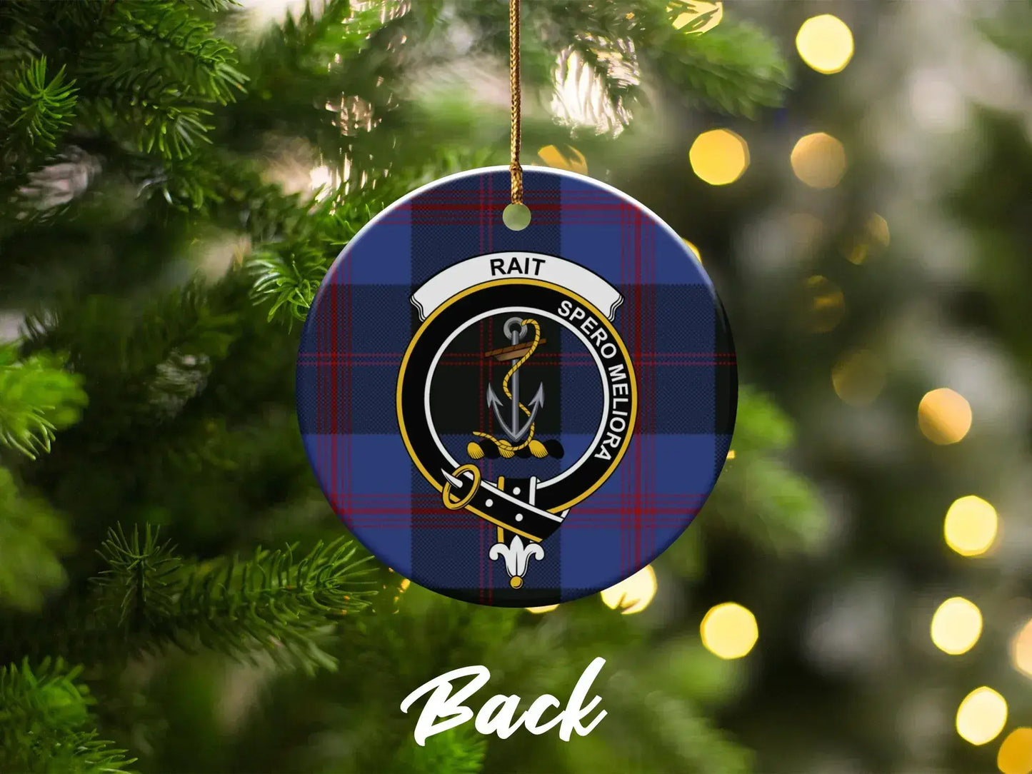 Spero Meliora Tartan Christmas Ornament product