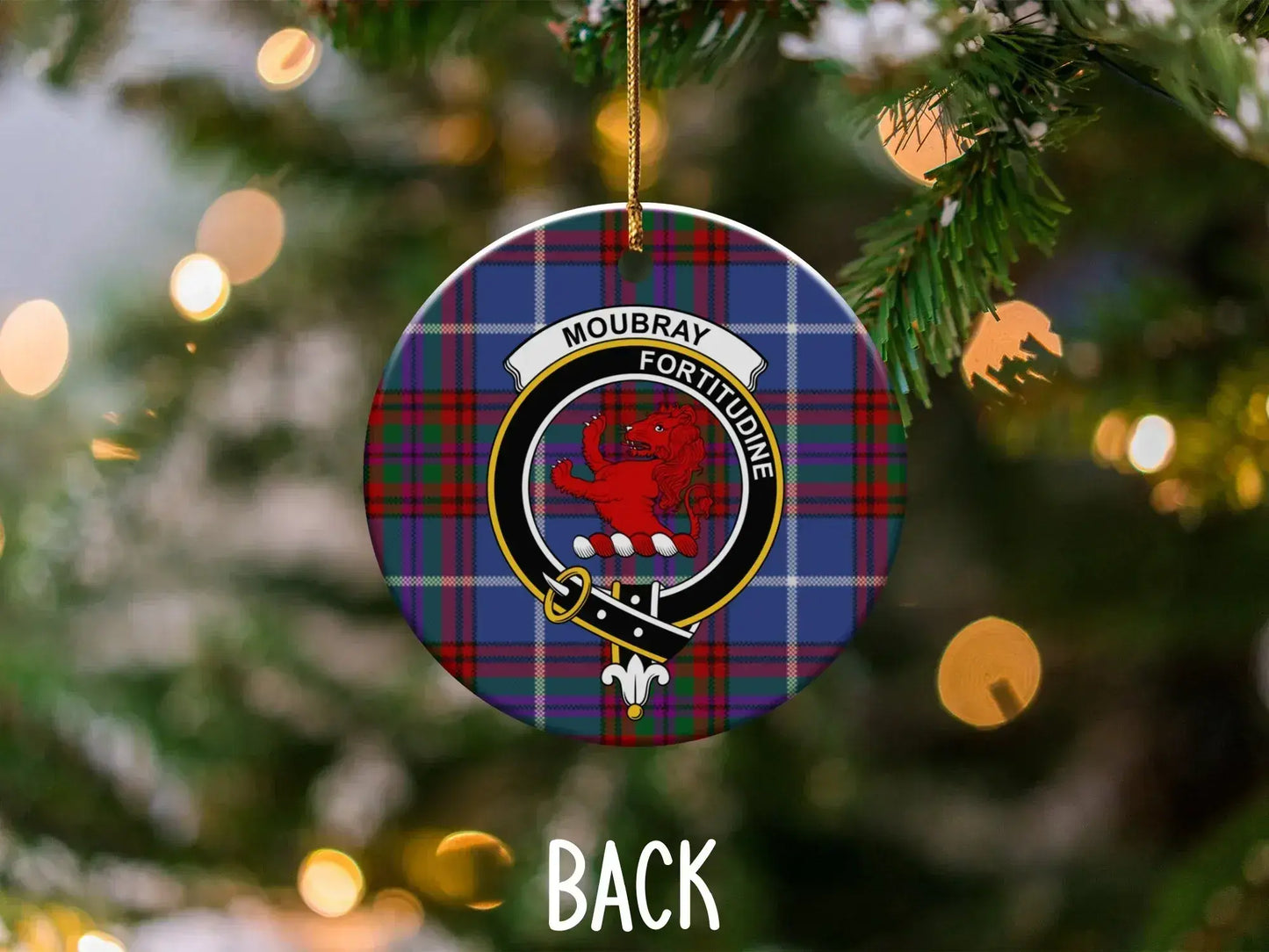 Moubray Fortitudine Tartan Christmas Ornament product type