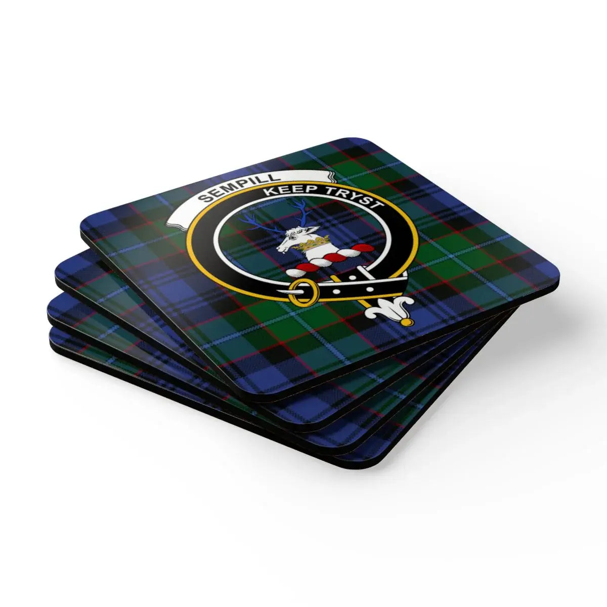 Sempill Keep Tryst Plaid Design Coasters product