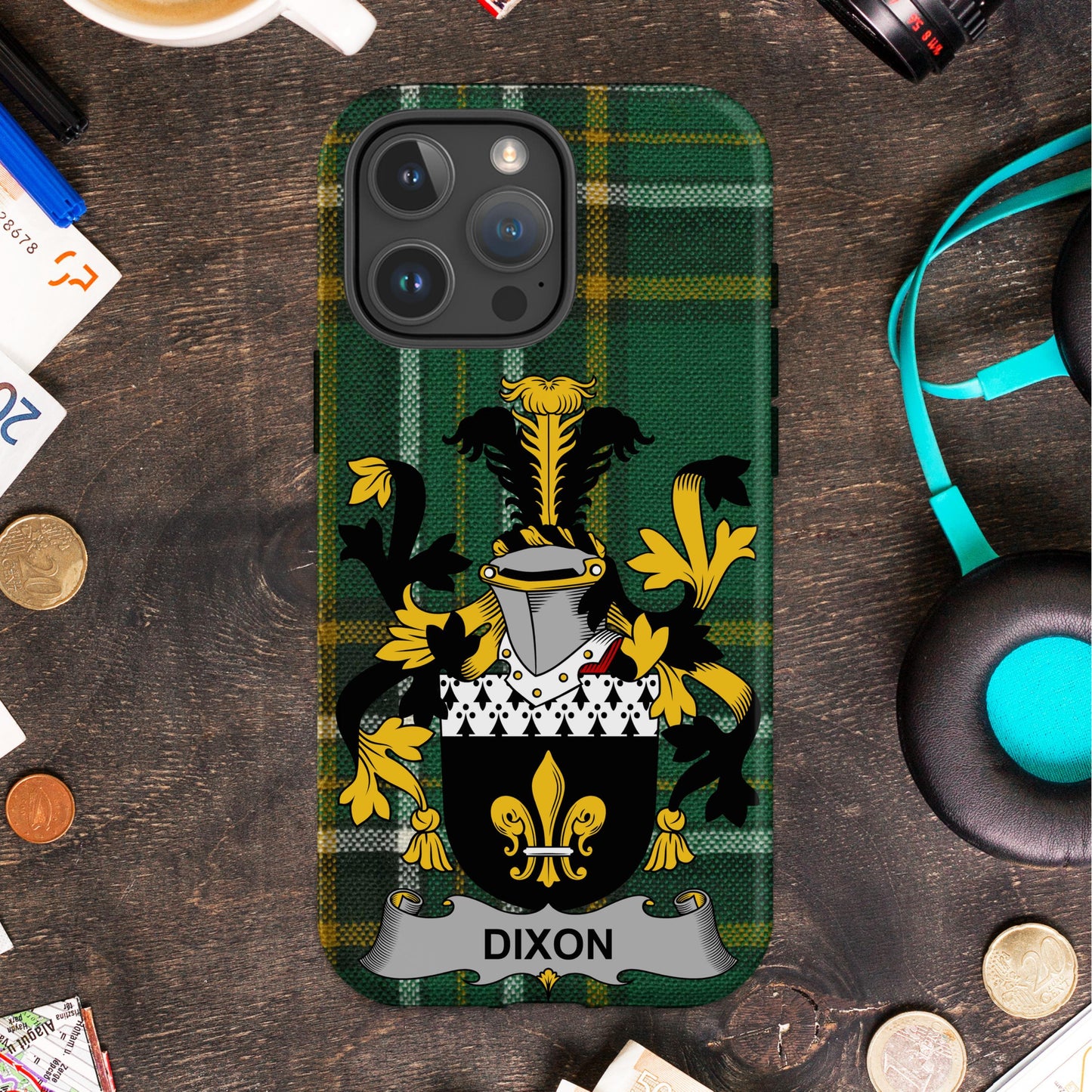 Dixon Crest Plaid Design iPhone Case product
