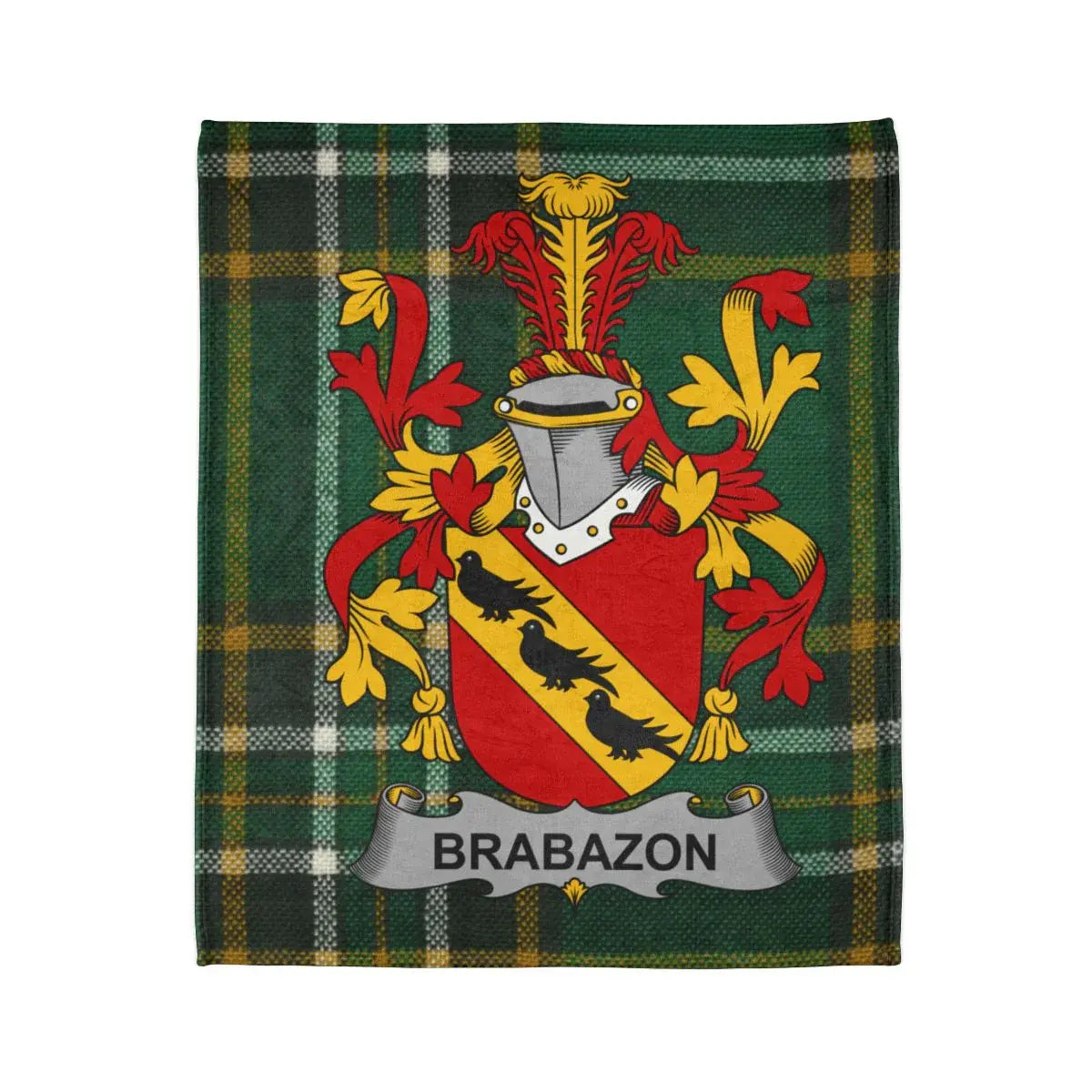 Brabazon Coat of Arms Tartan Blanket product type