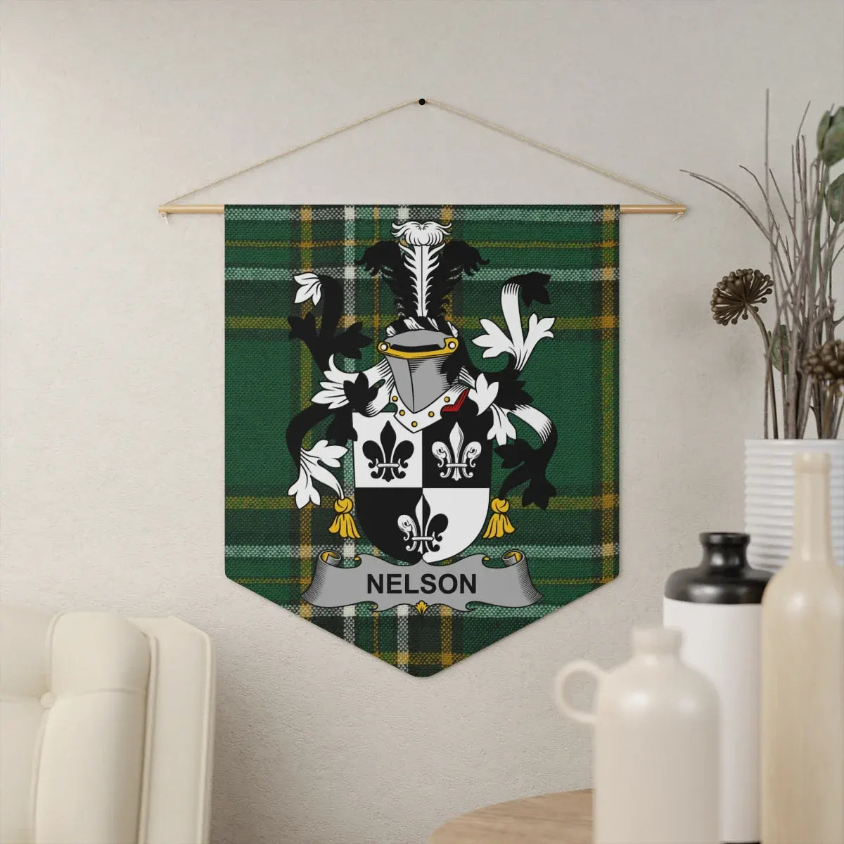 Custom Nelson Family Crest Wall Hanging Tapestry product type