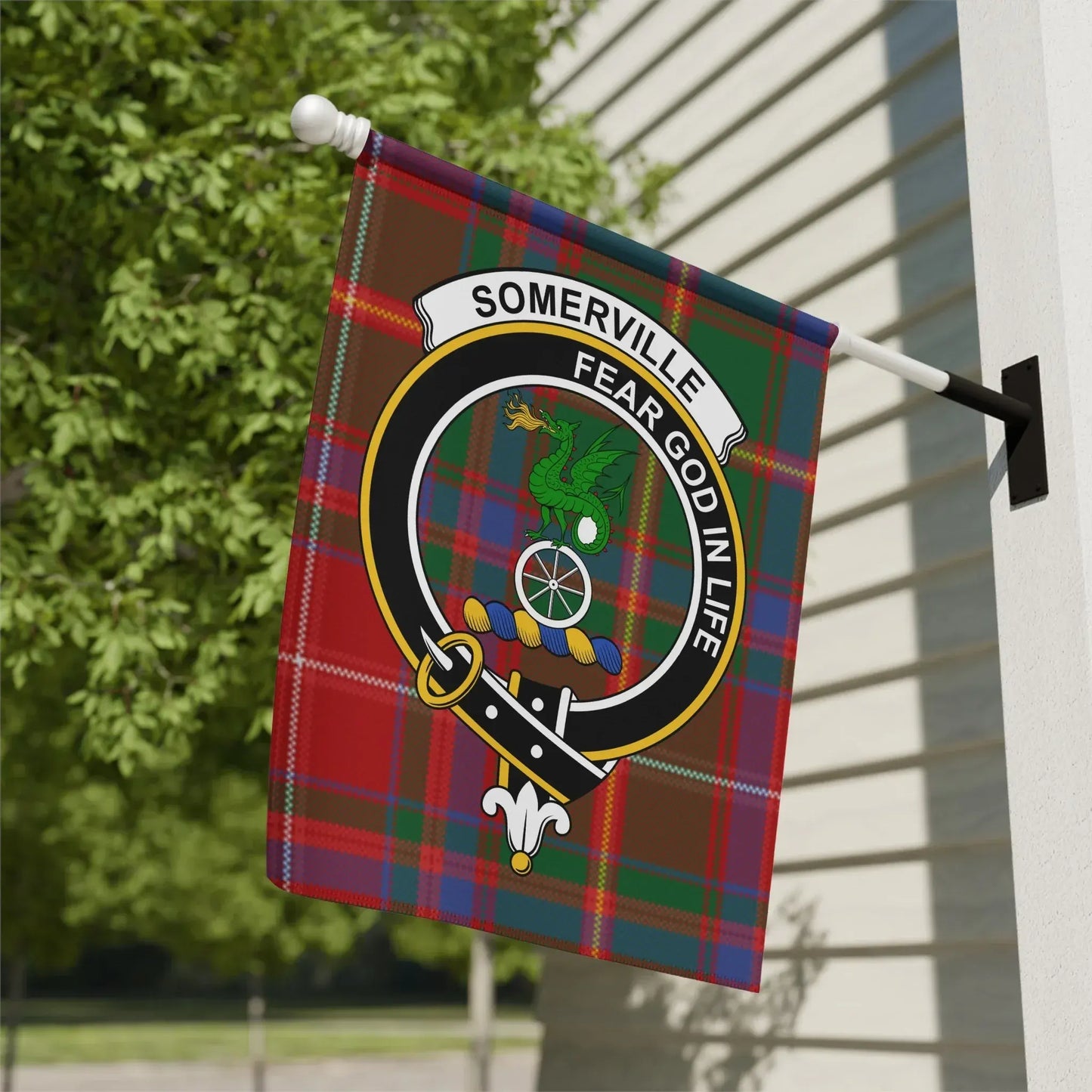 Somerville Fear God in Life Tartan Flag product