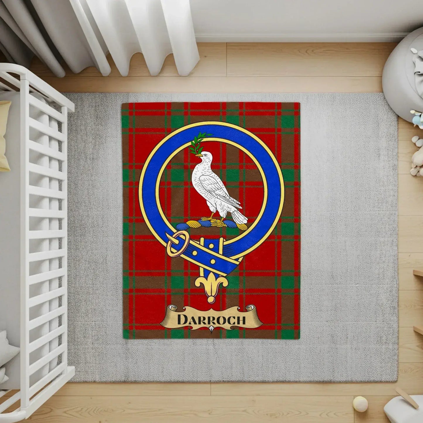 Red Green Plaid Crest Darroch Accent Home Decor product type