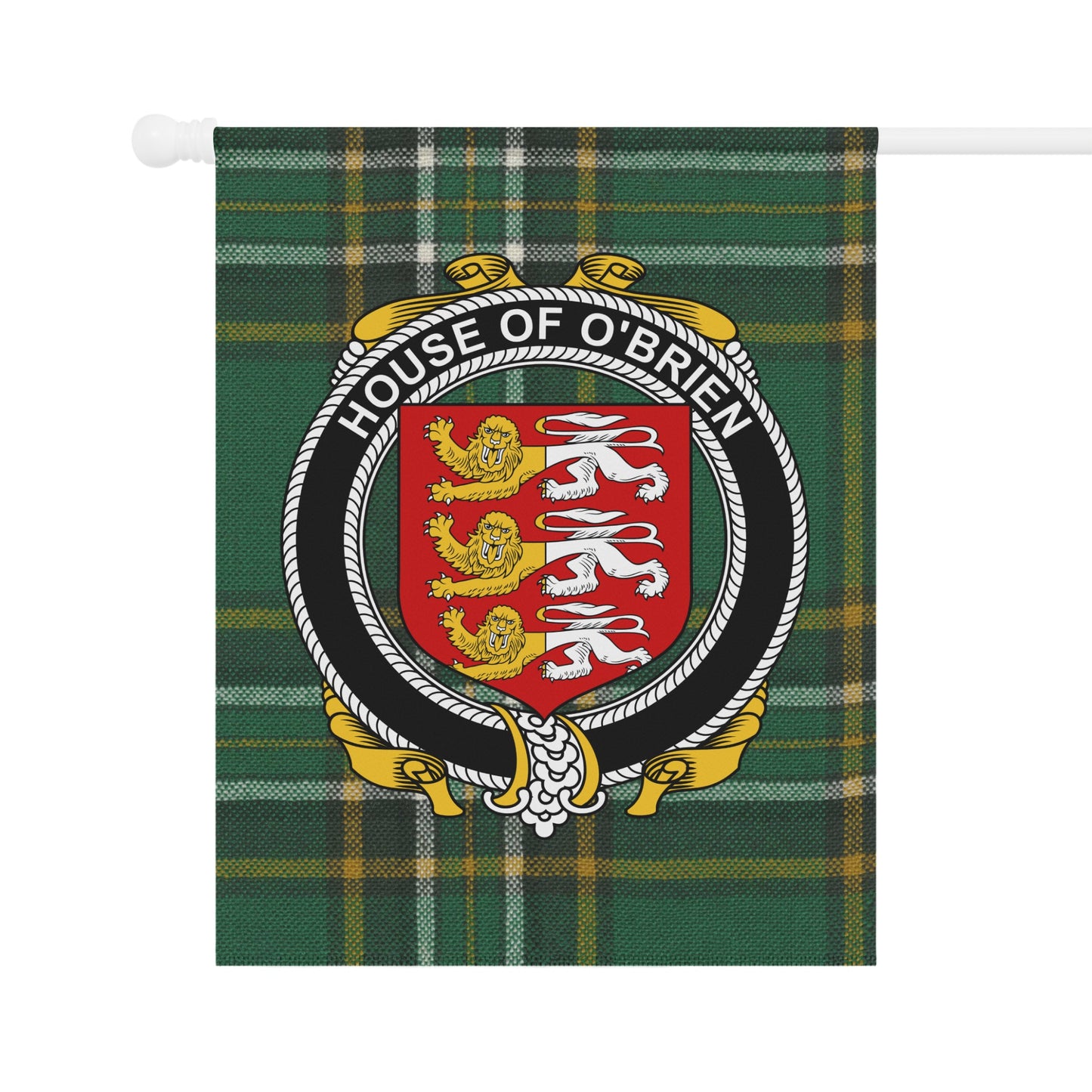 House of O'Brien Clan Crest Tartan Display Flag