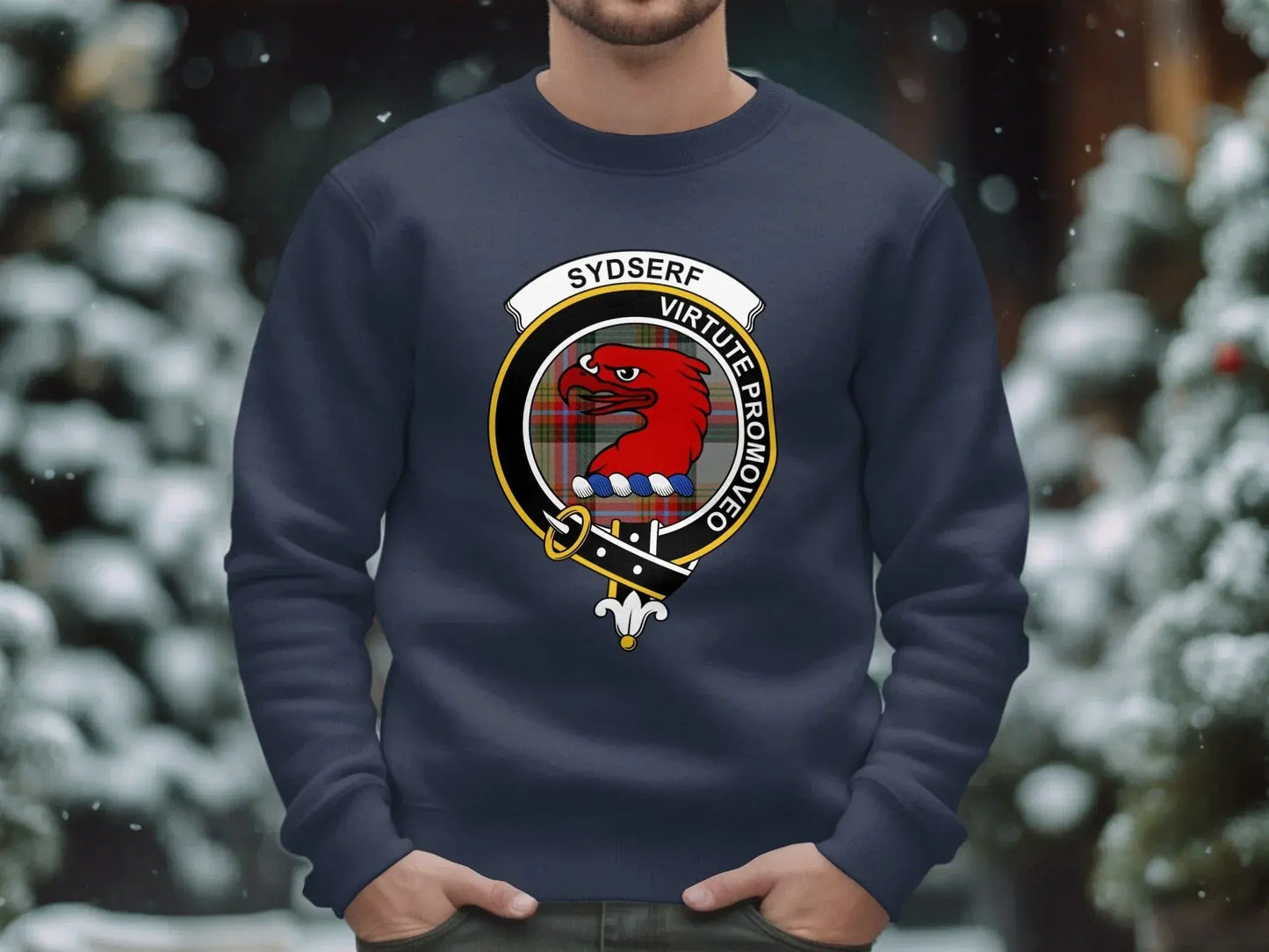 SYDSERF Virtute Promovet Family Crest Sweatshirt product type