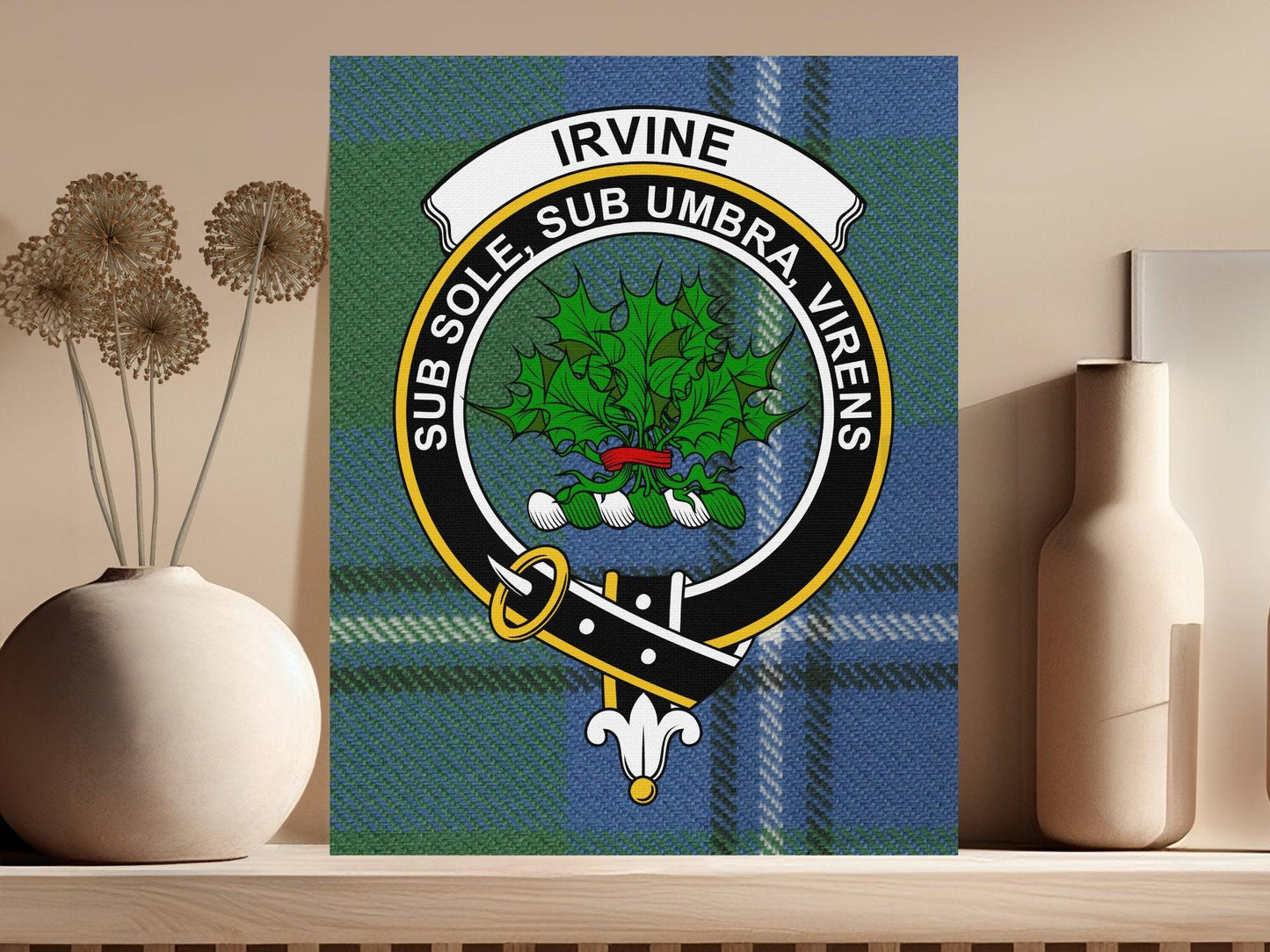 Irvine Sub Sole Sub Umbra Virens Clan Crest product