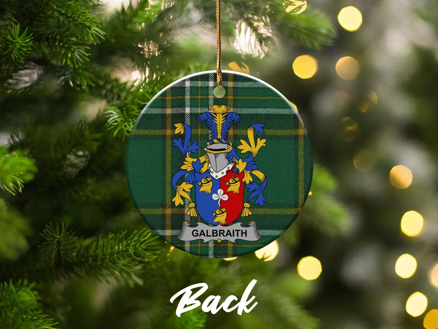 Galbraith Family Crest Tartan Christmas Ornament product