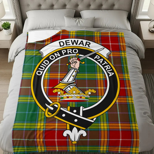 Clan Dewar Quid On Pro Patria Tartan Blanket product