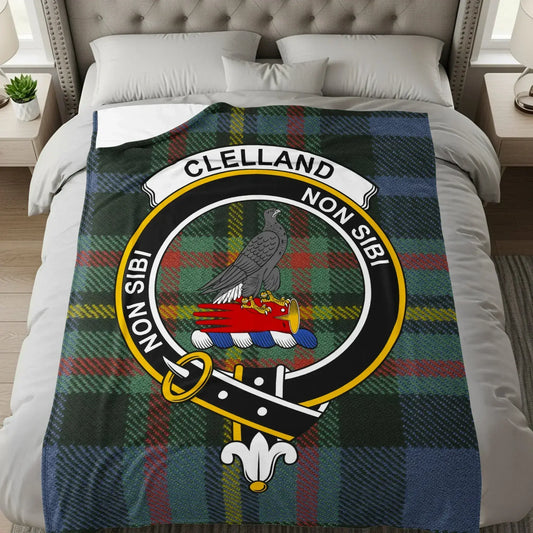 Clelland Non Sibi Family Crest Plaid Blanket product