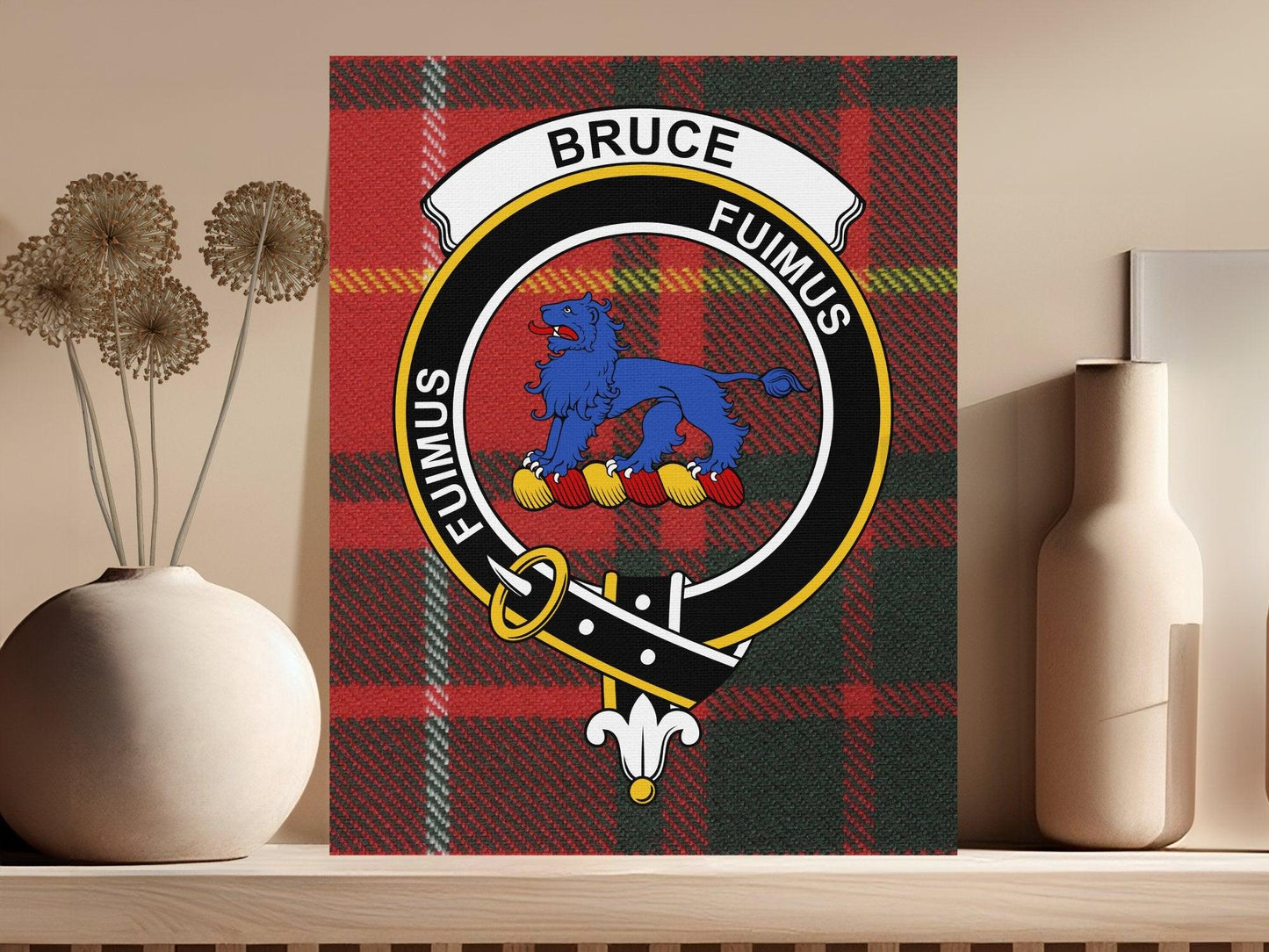 Bruce Family Crest Tartan Design Poster product