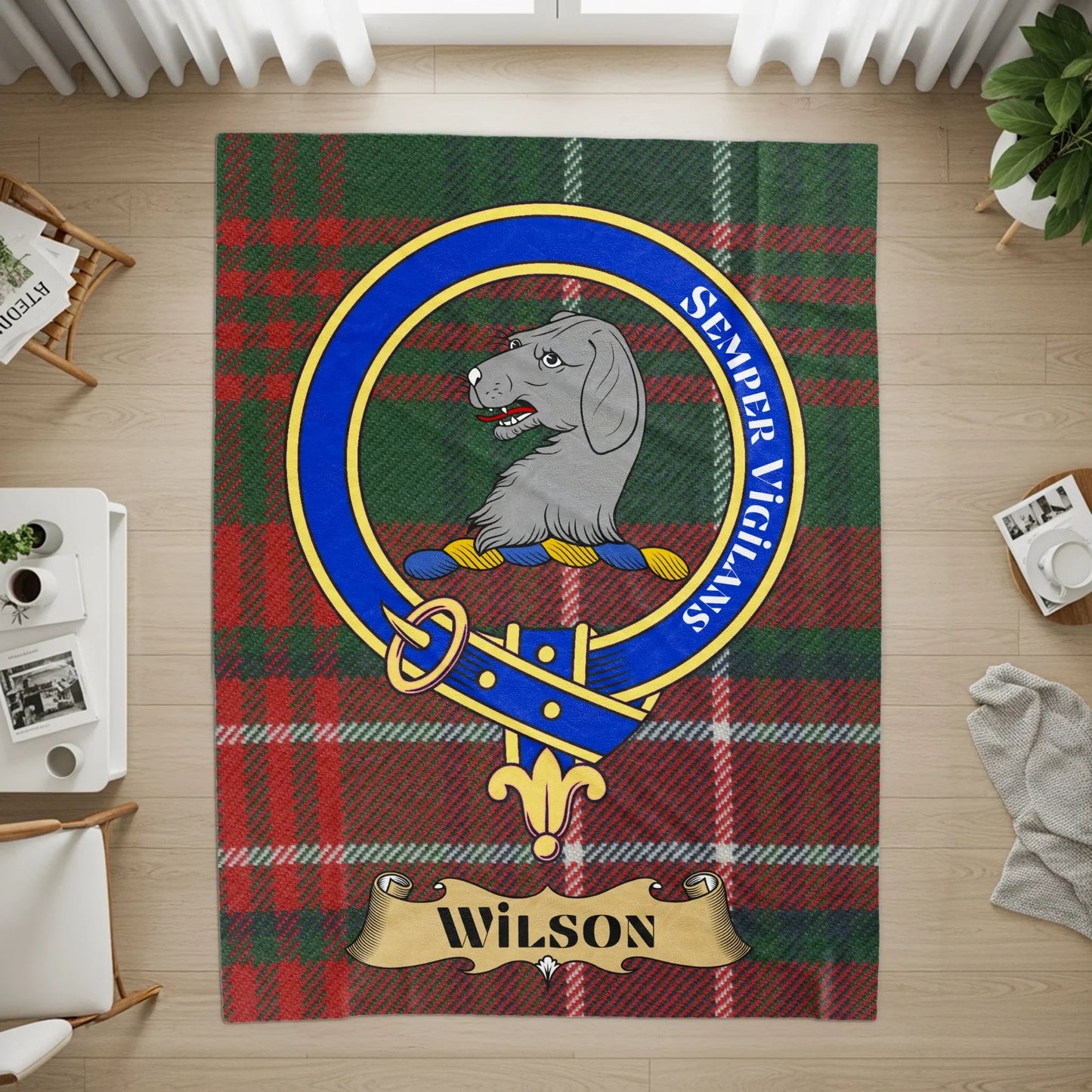 Scottish Tartan Rug Personalized Wilson Product Type