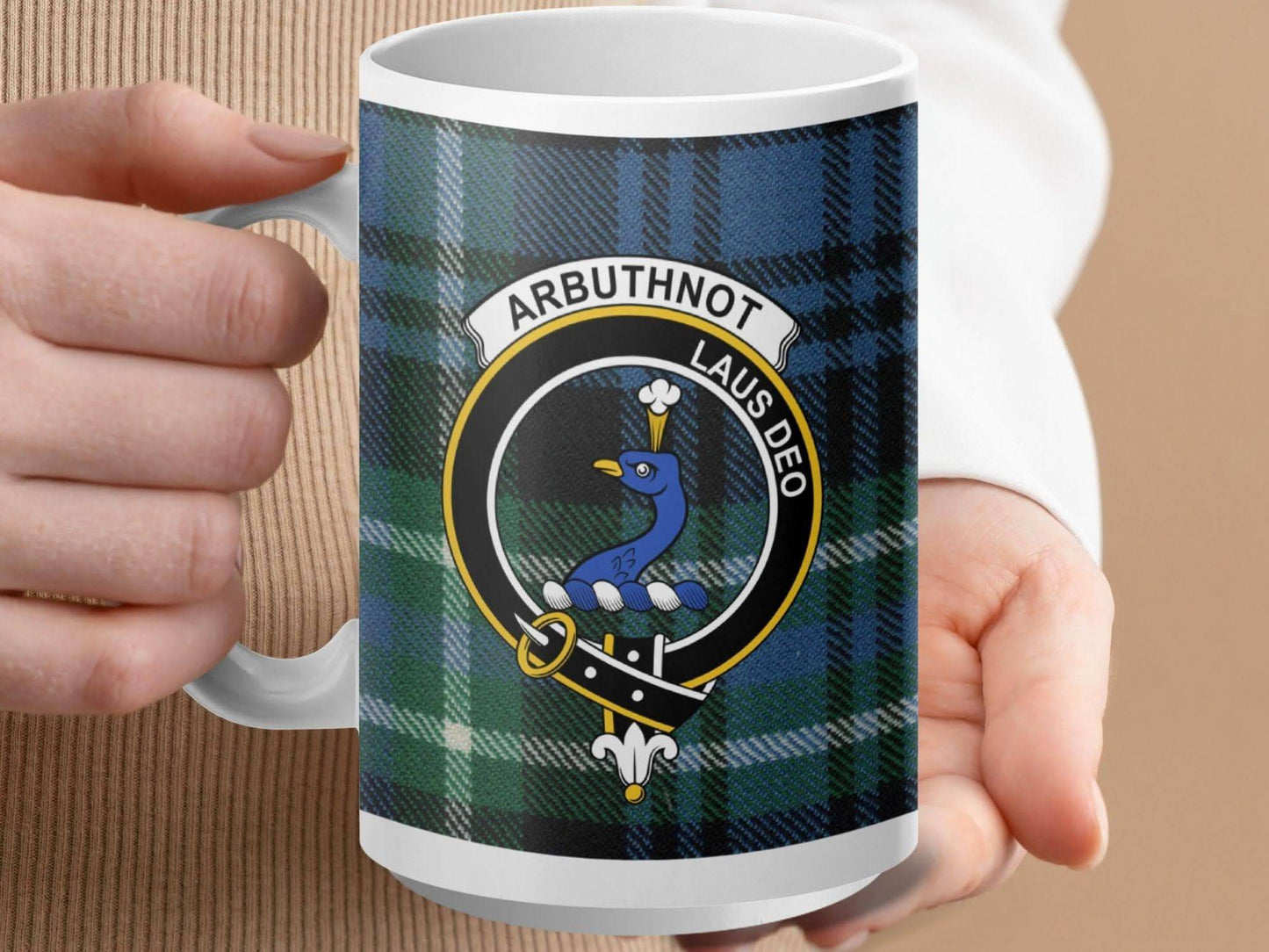 Arbuthnot Clan Crest Tartan Design Mug product