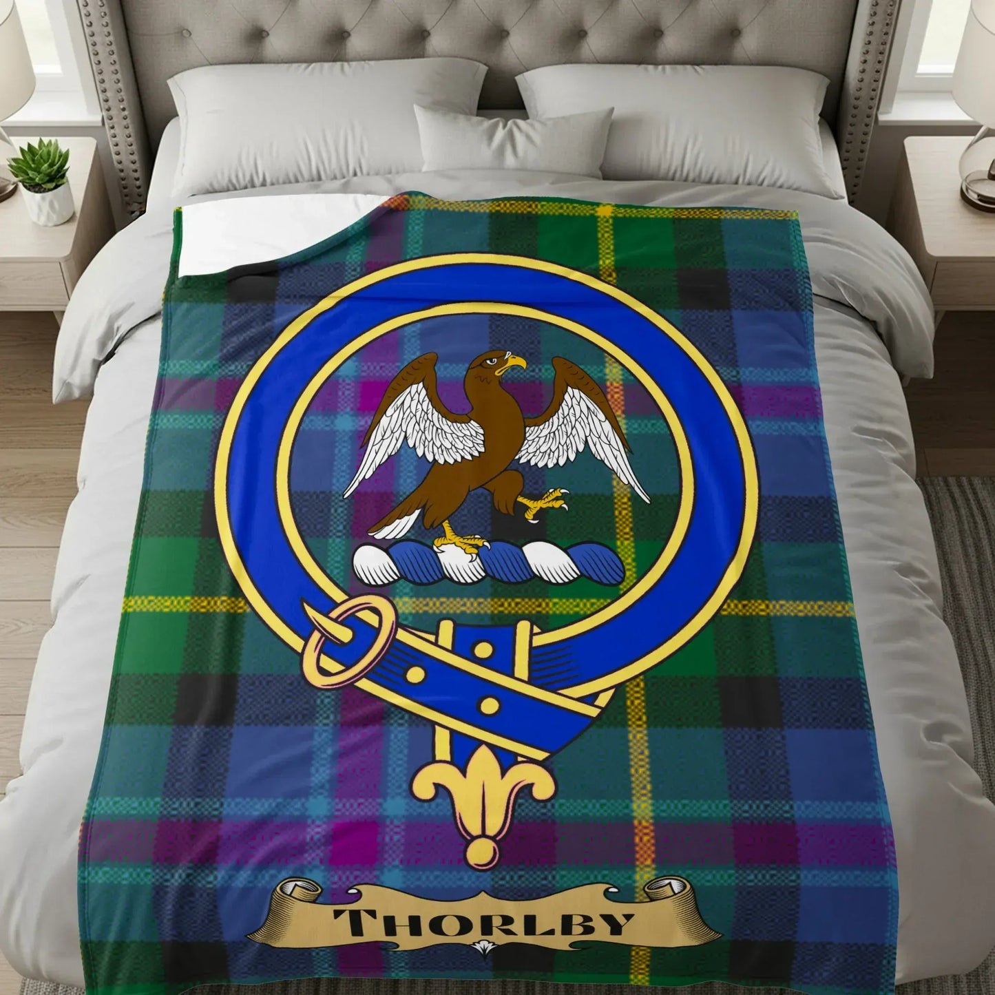 Personalized Family Heritage Crest Blanket product