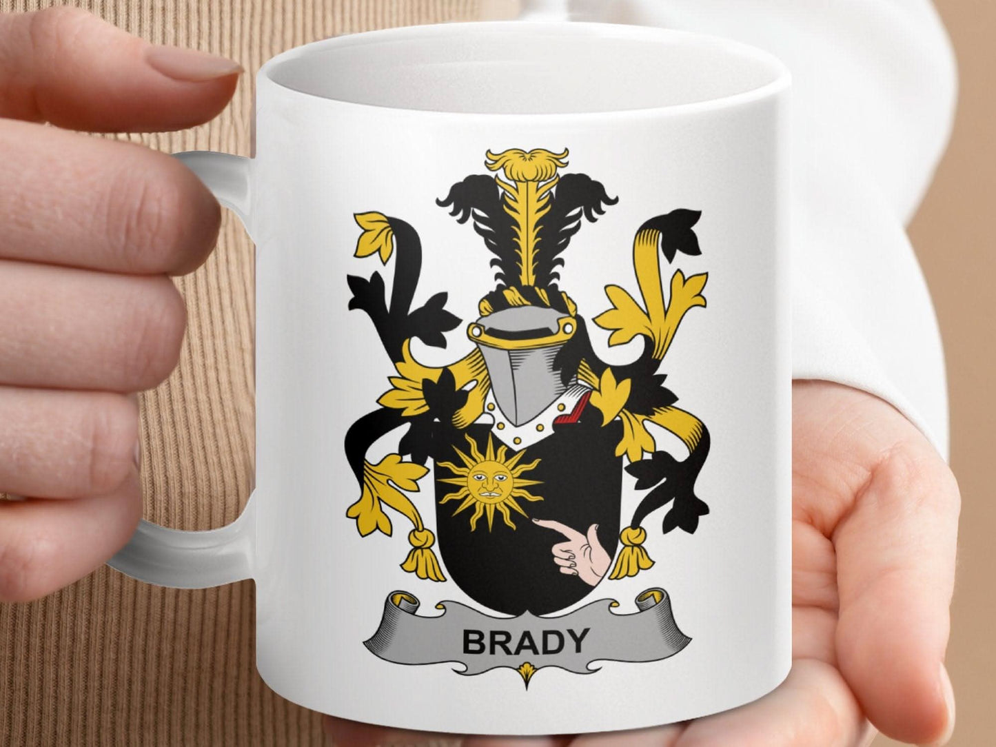 Brady Family Heritage Crest Mug - Celtic Ancestry Gifts