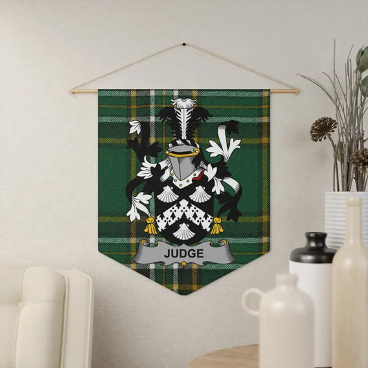 Judge Family Crest Tartan Pattern Wall Hanging product type