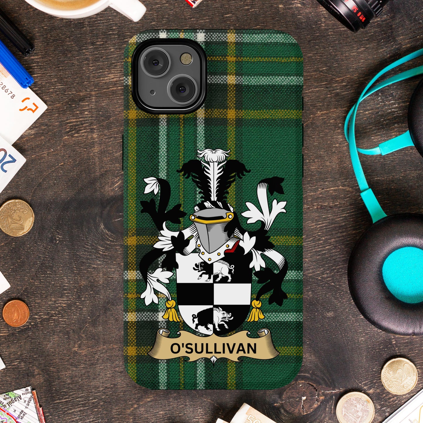 O'Sullivan Irish Family Crest Cell phone cover - Celtic Ancestry Gifts