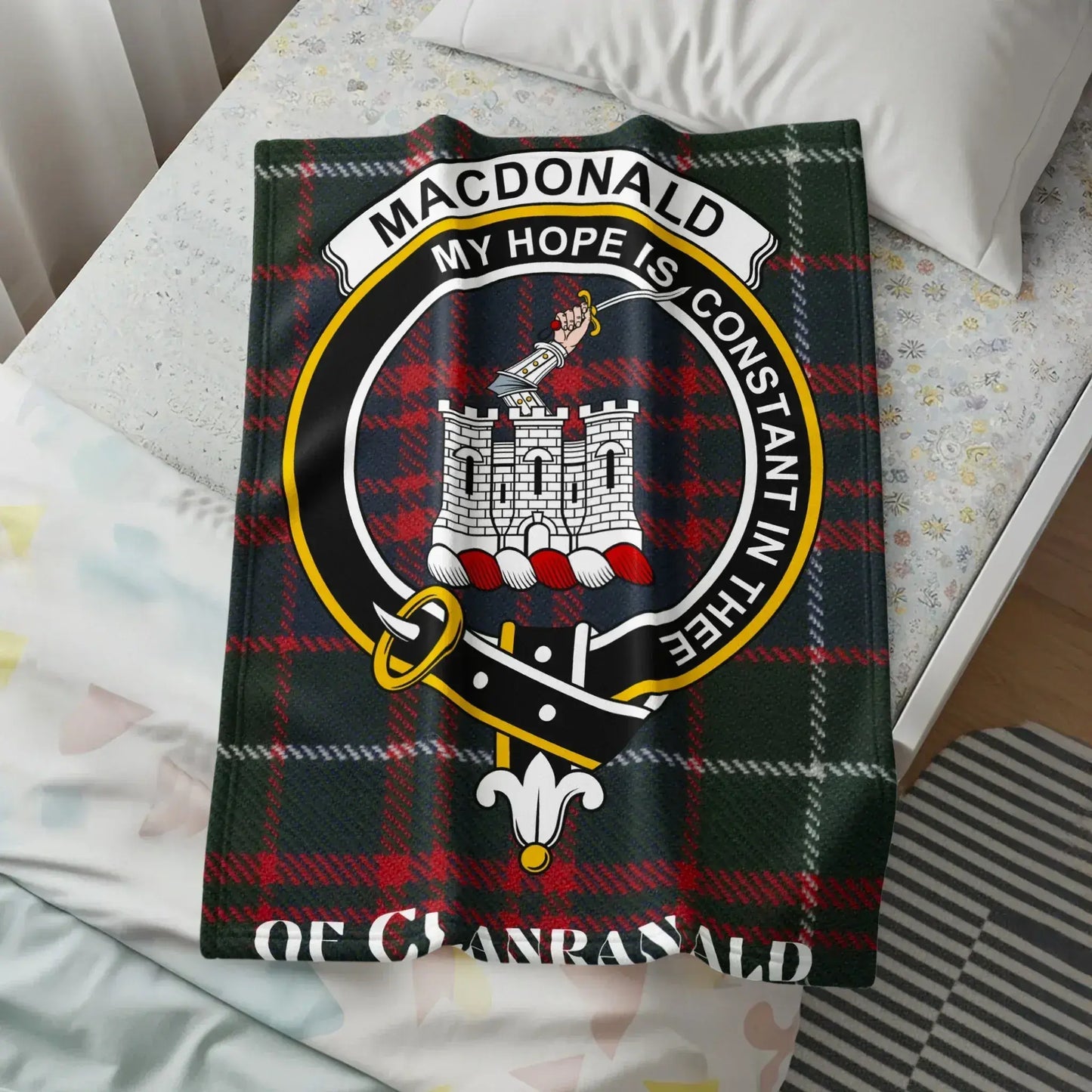 Macdonald Crest Tartan Blanket My Hope Is Constant product
