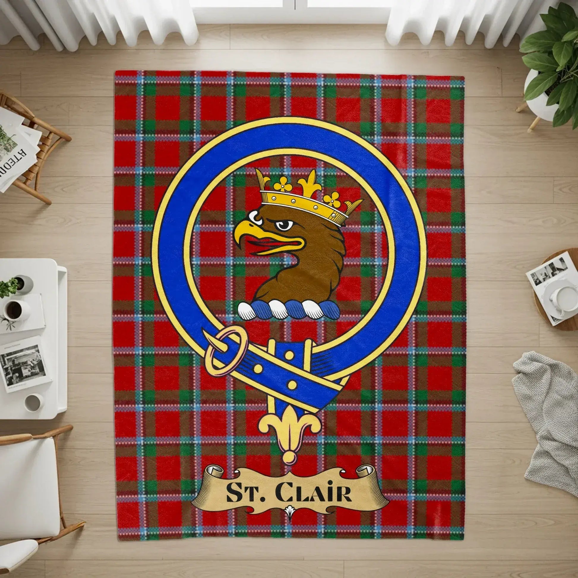 St. Clair Tartan Crest Pattern Area Rug product
