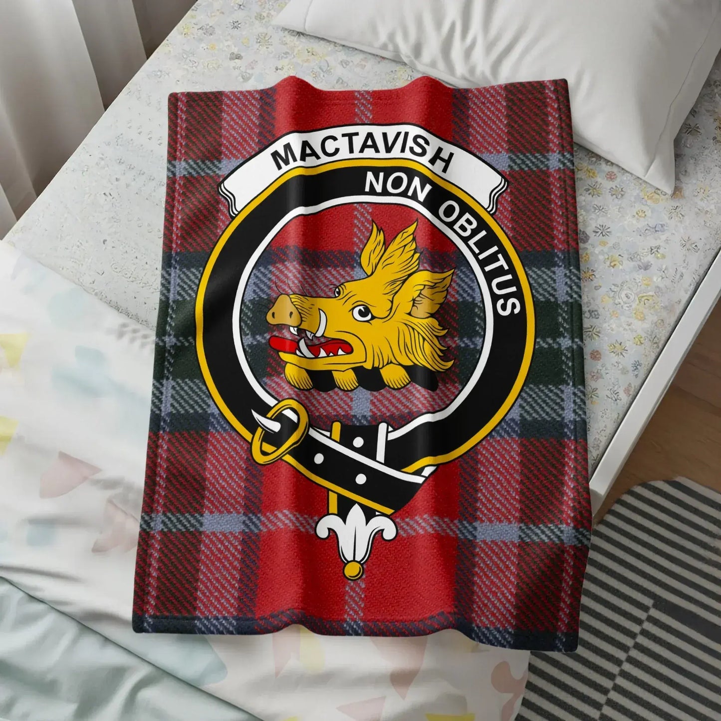 Mactavish Non Oblitus Tartan Blanket Bedding product
