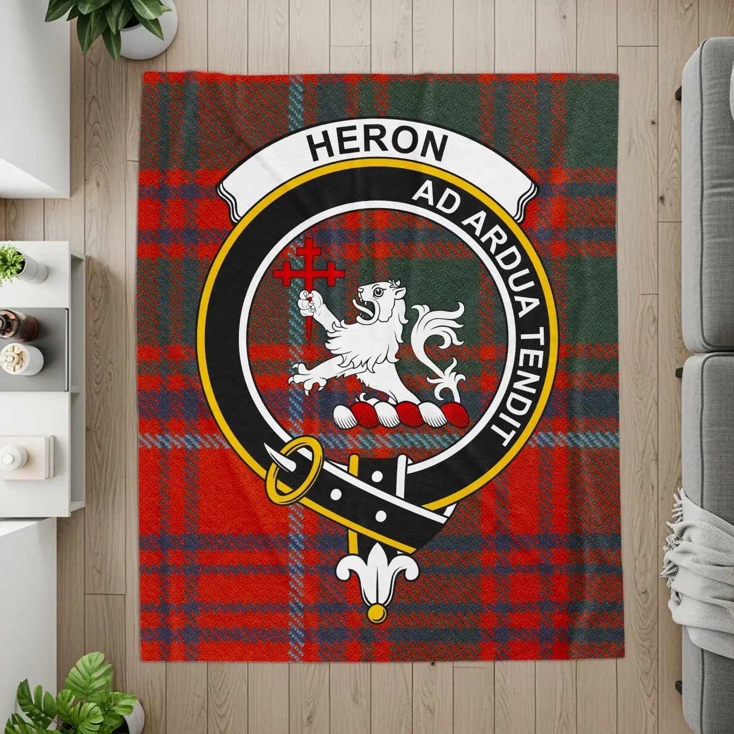 Scottish Heron Clan Tartan Blanket product type