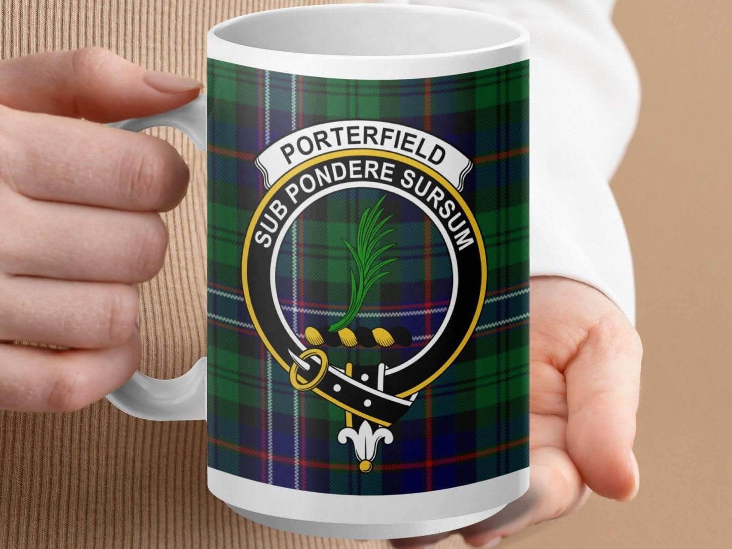 Porterfield Sub Pondere Sursum Plaid Mug product