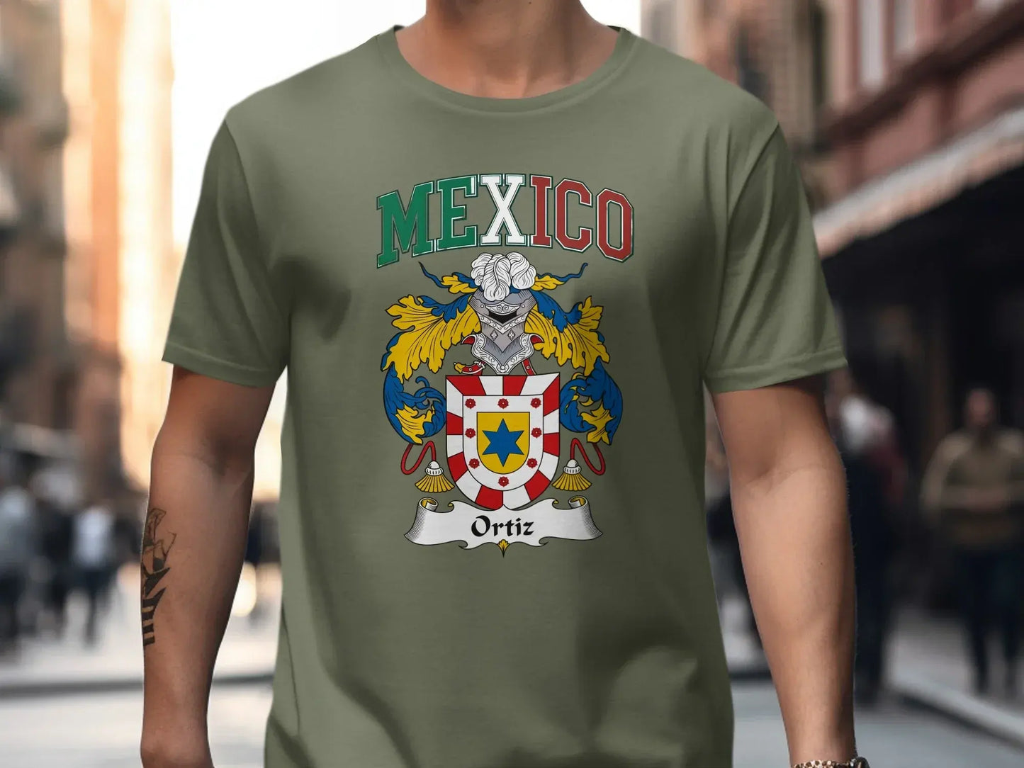 Mexico Family Crest Shield Graphic Design T-shirt product type