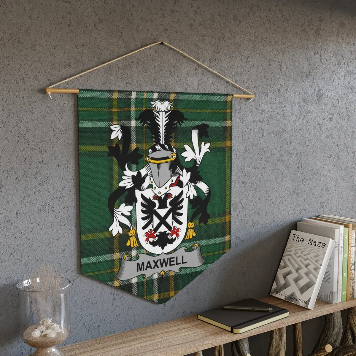 Maxwell Family Crest Plaid Wall Hanging product