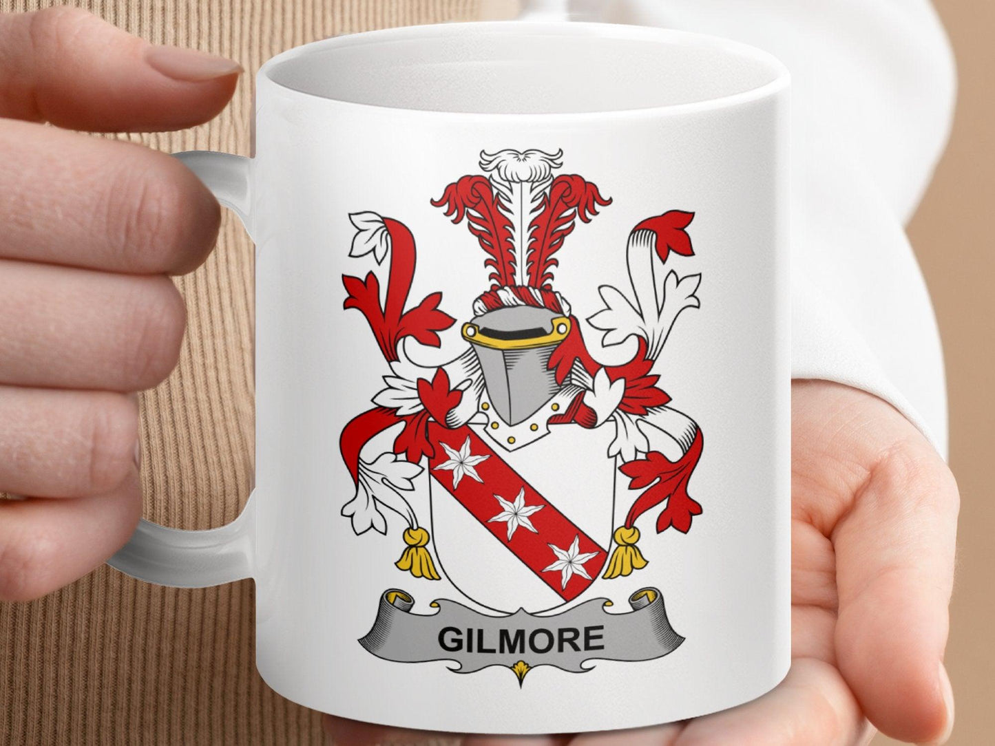 Gilmore Surname Irish Family Crest Mug - Celtic Ancestry Gifts