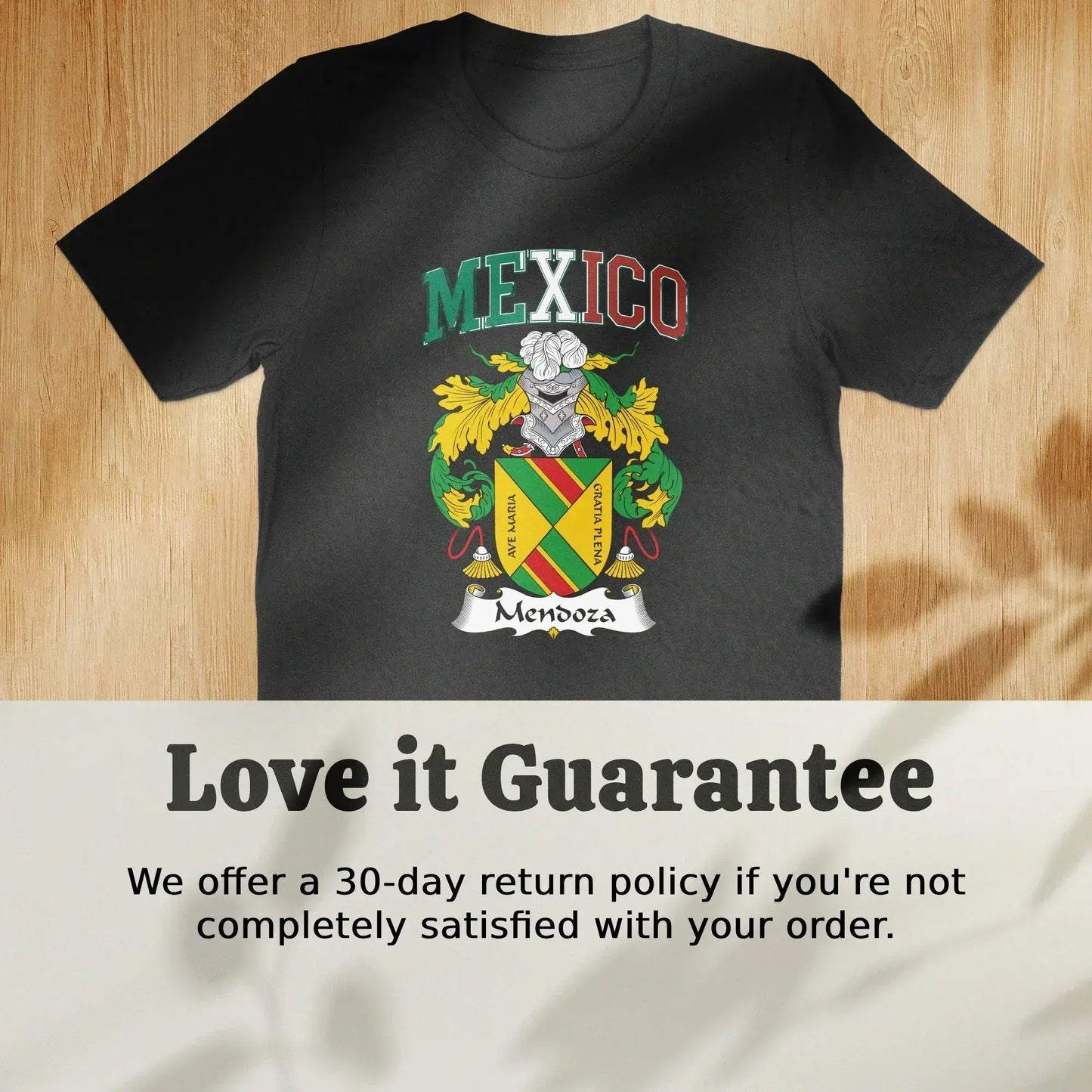 Mexico Mendoza Coat of Arms Black T Shirt product type