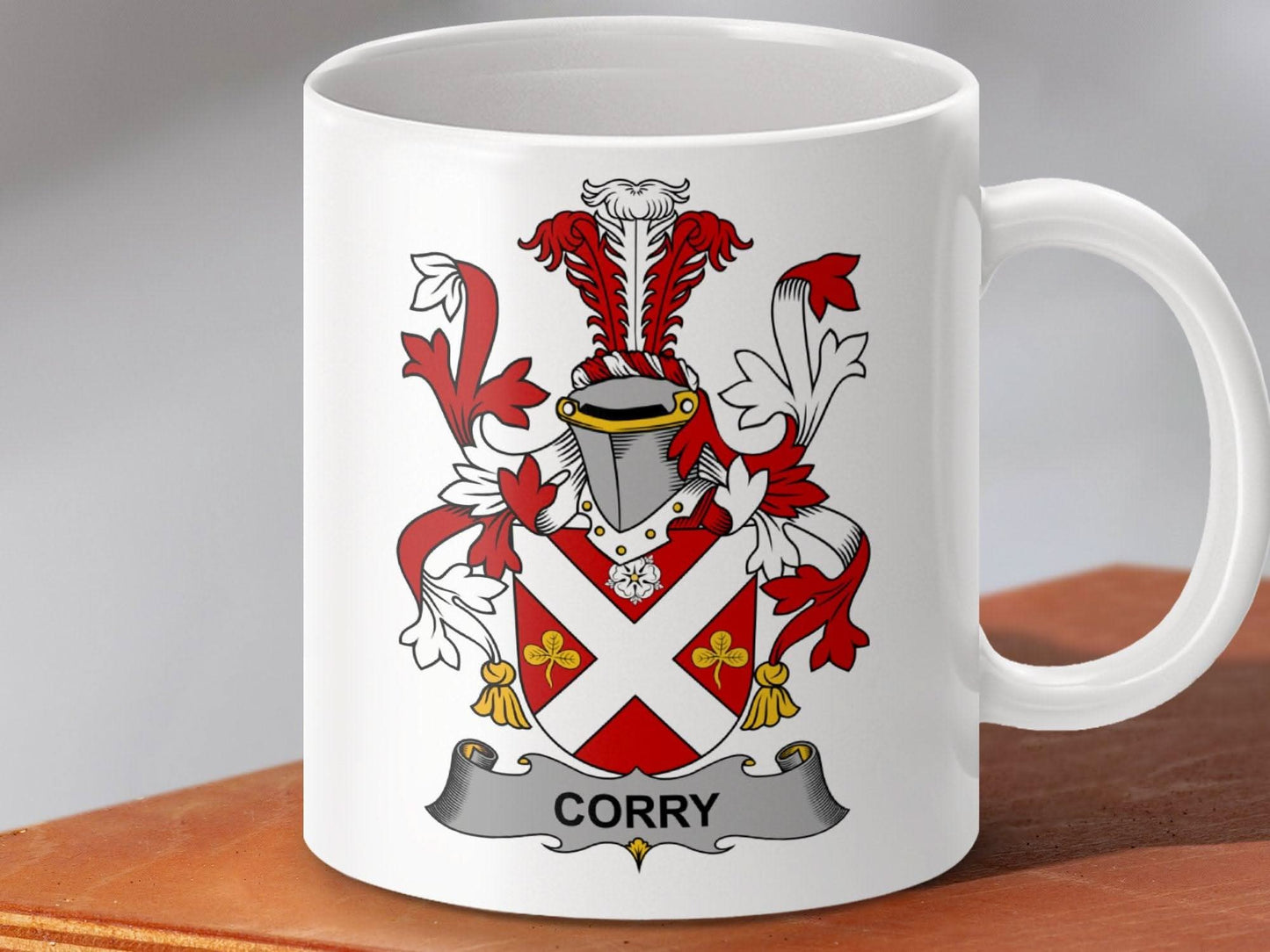 Corry Surname Irish Family Crest Mug - Celtic Ancestry Gifts
