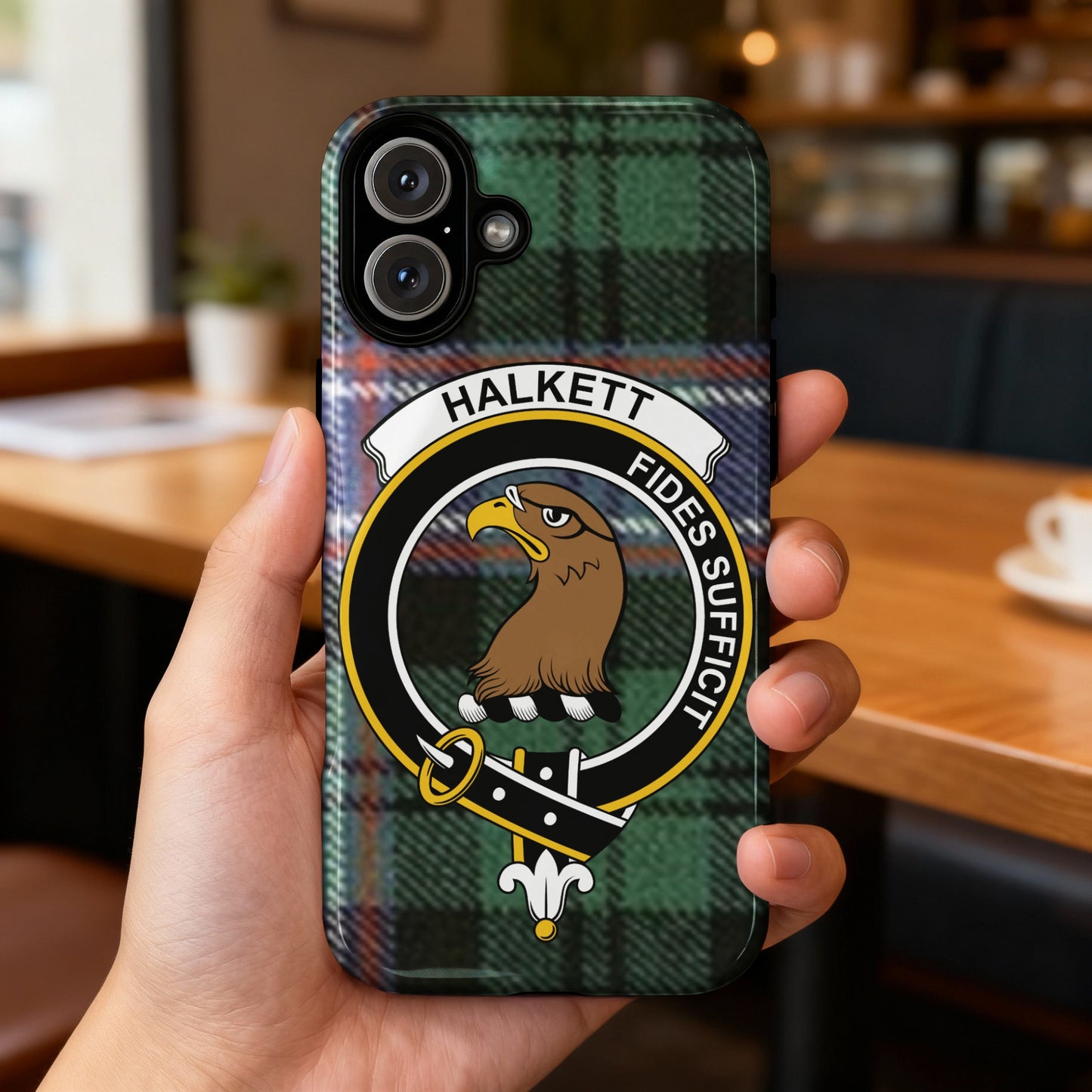 Halkett Fides Sufficit Eagle Clan Crest Phone Case