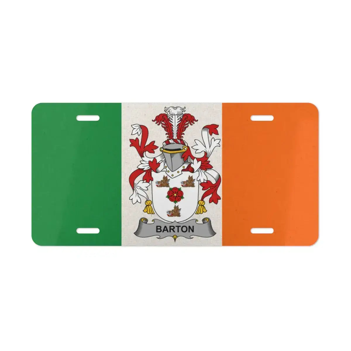 Barton Irish Flag Coat of Arms License Plate product