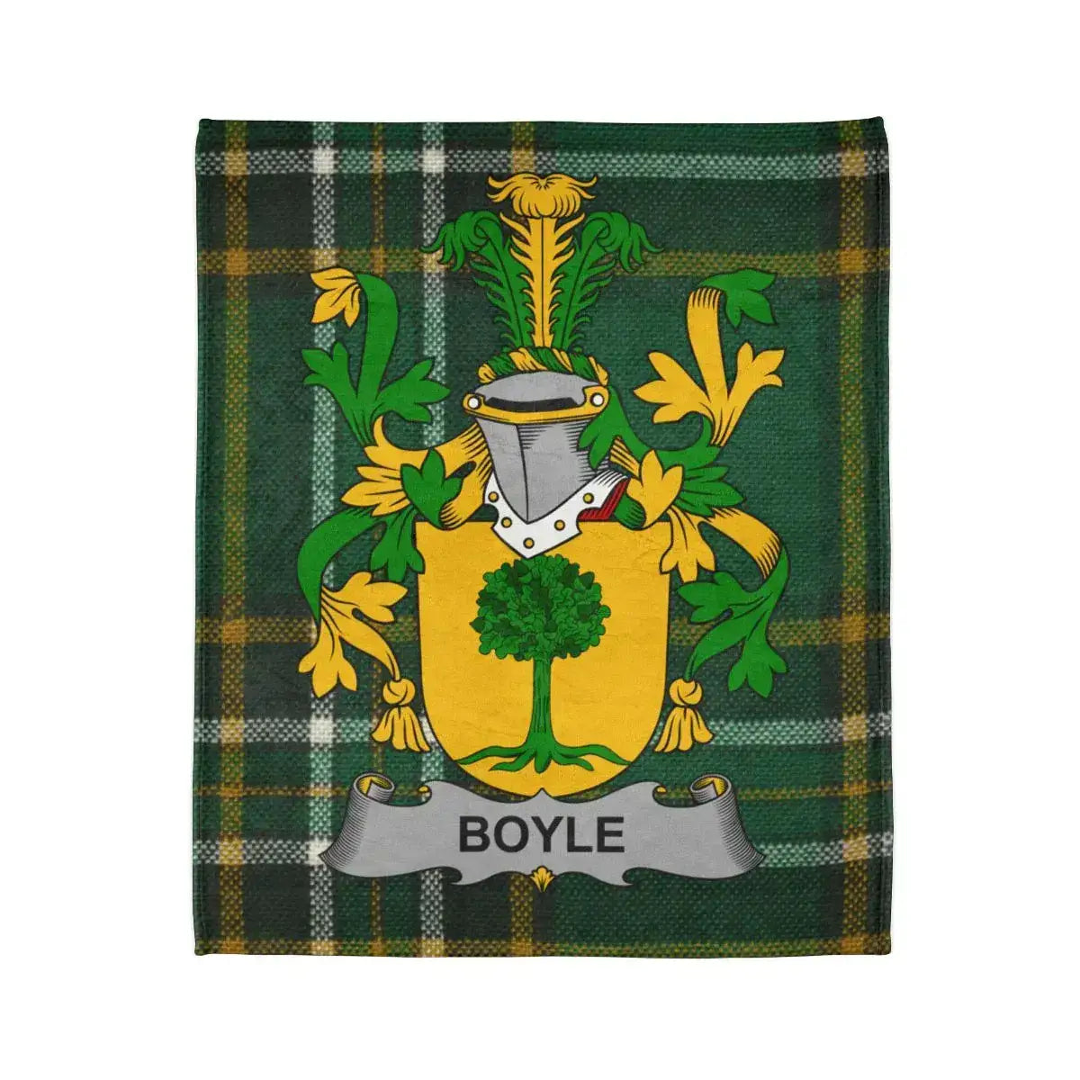 Boyle Family Crest Tartan Plaid Blanket