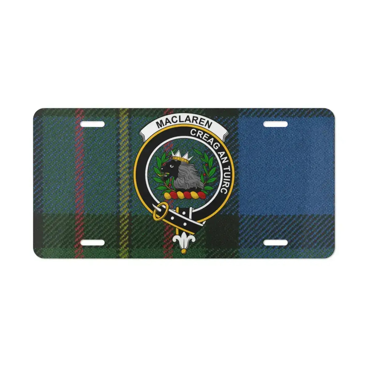 MacLaren Tartan Crest Novelty Decorative License Plate product