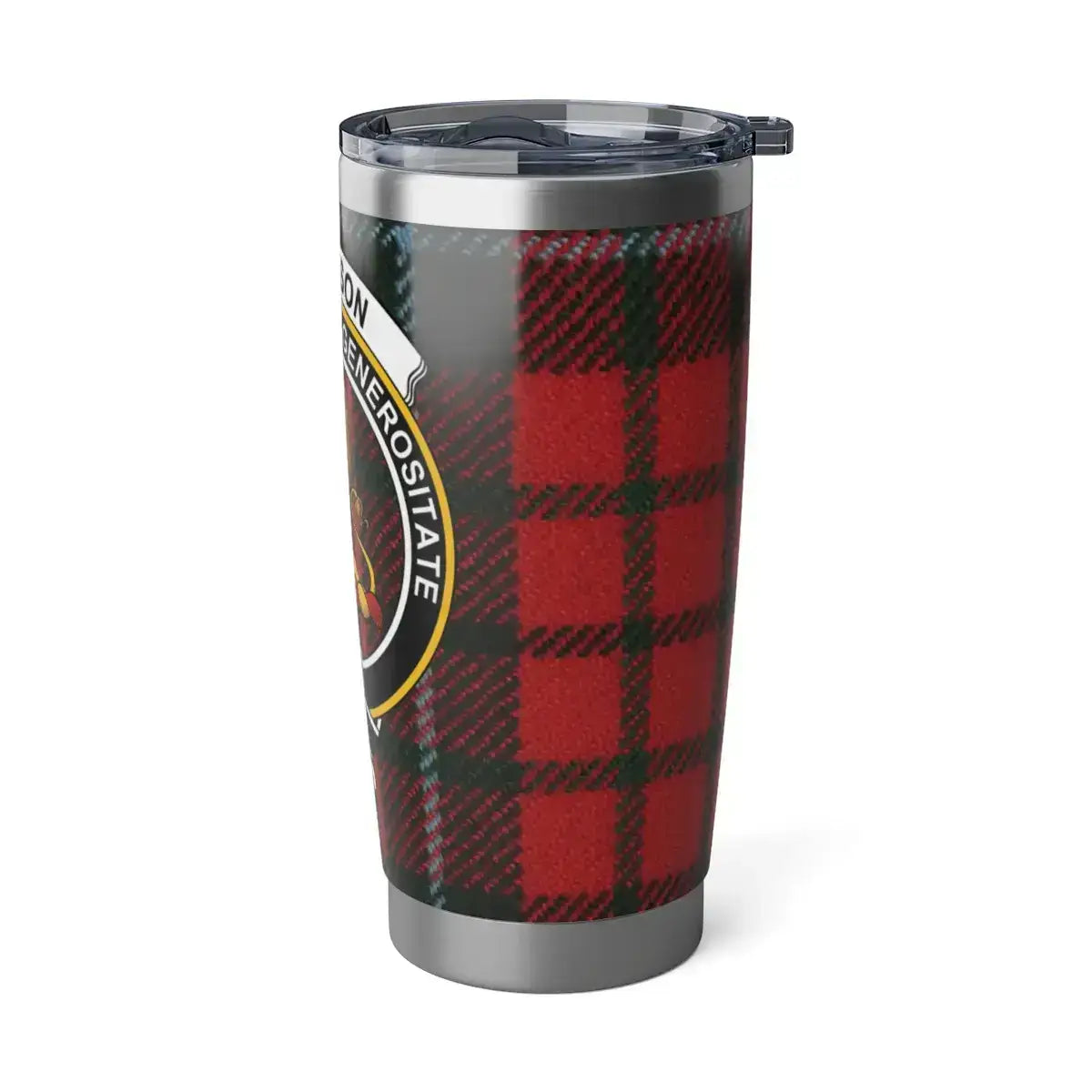 Red and Black Plaid Stainless Steel Tumbler