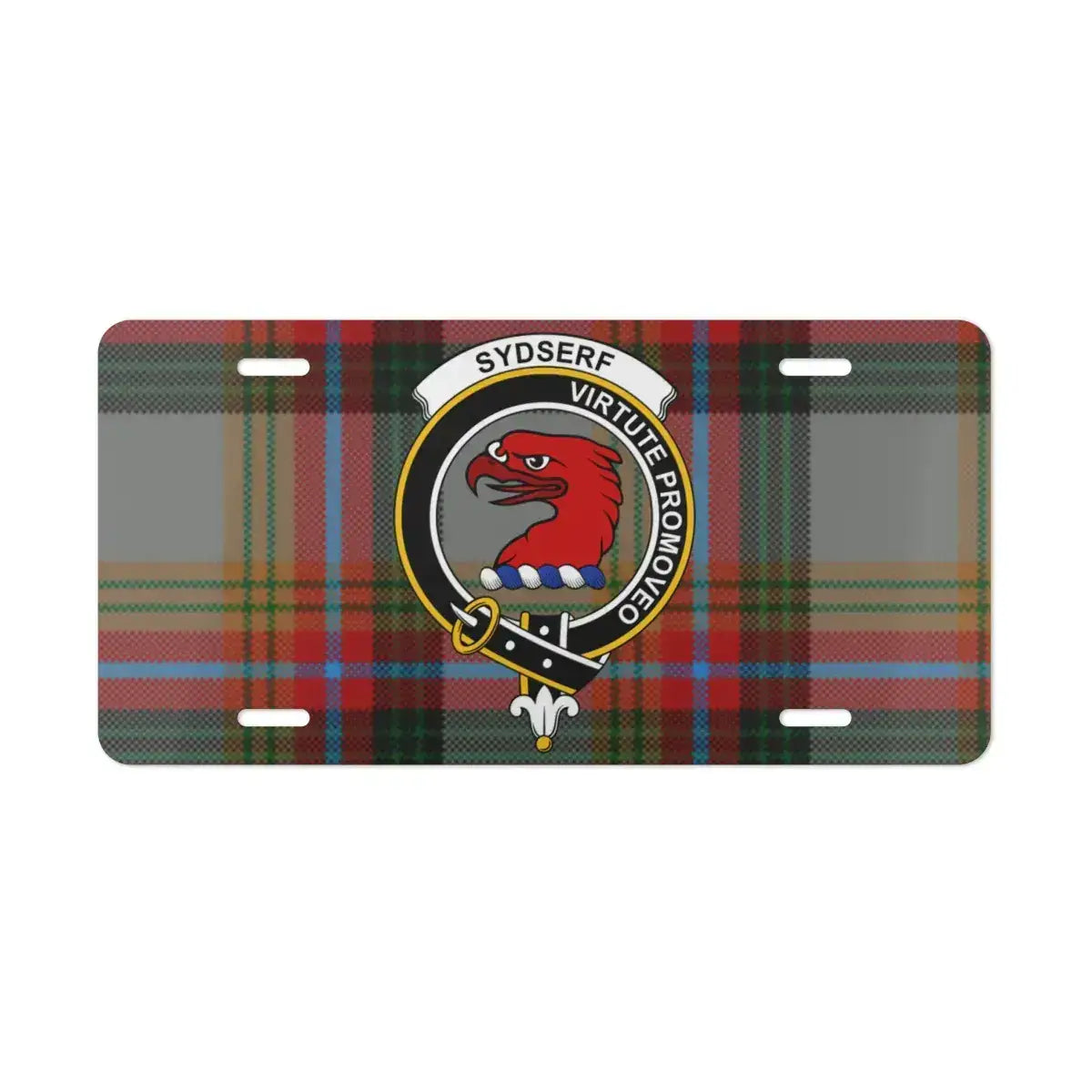 Scottish Clan Badge Plaid Design License Plate product type