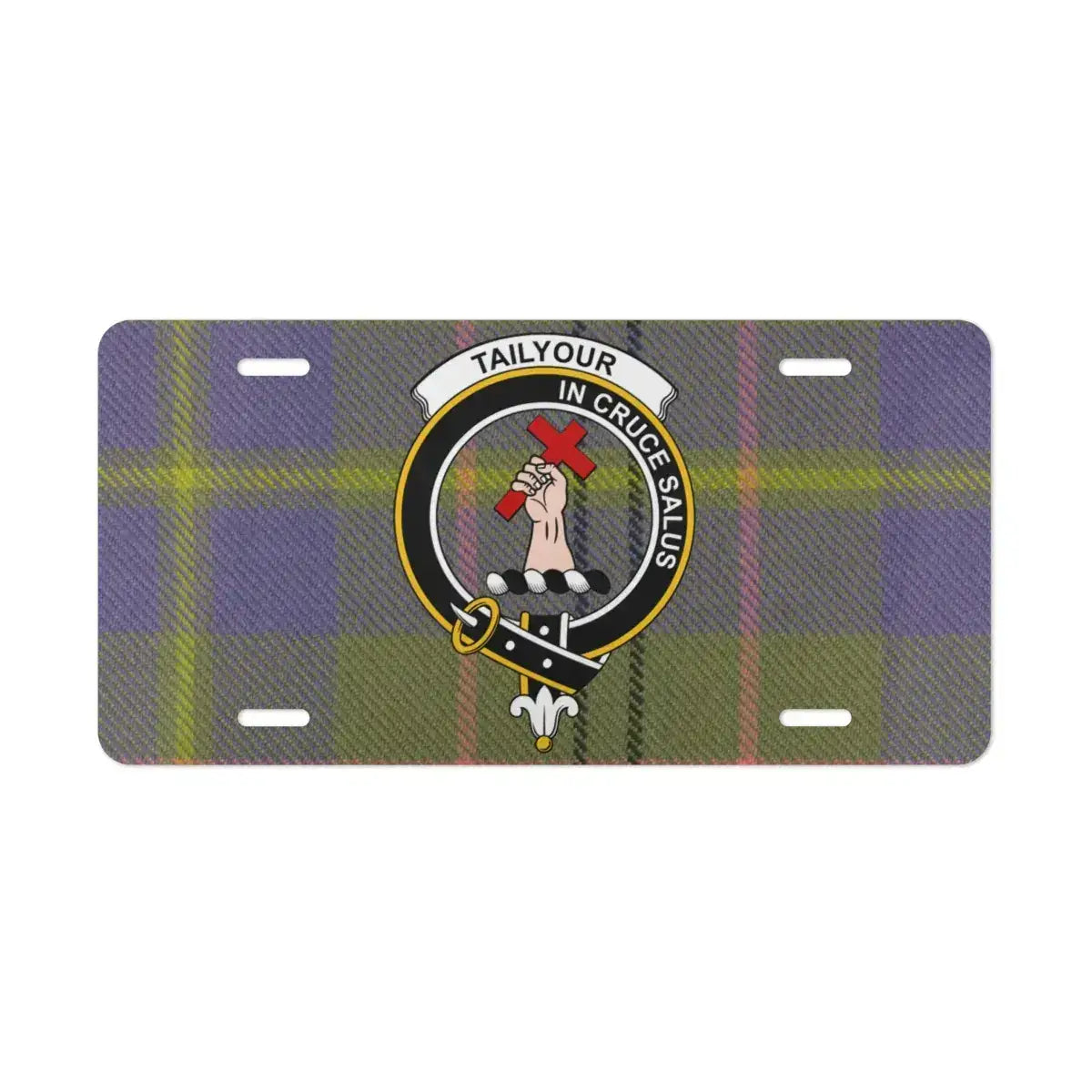 Scottish Clan Tailyour Crest Plaid License Plate product type