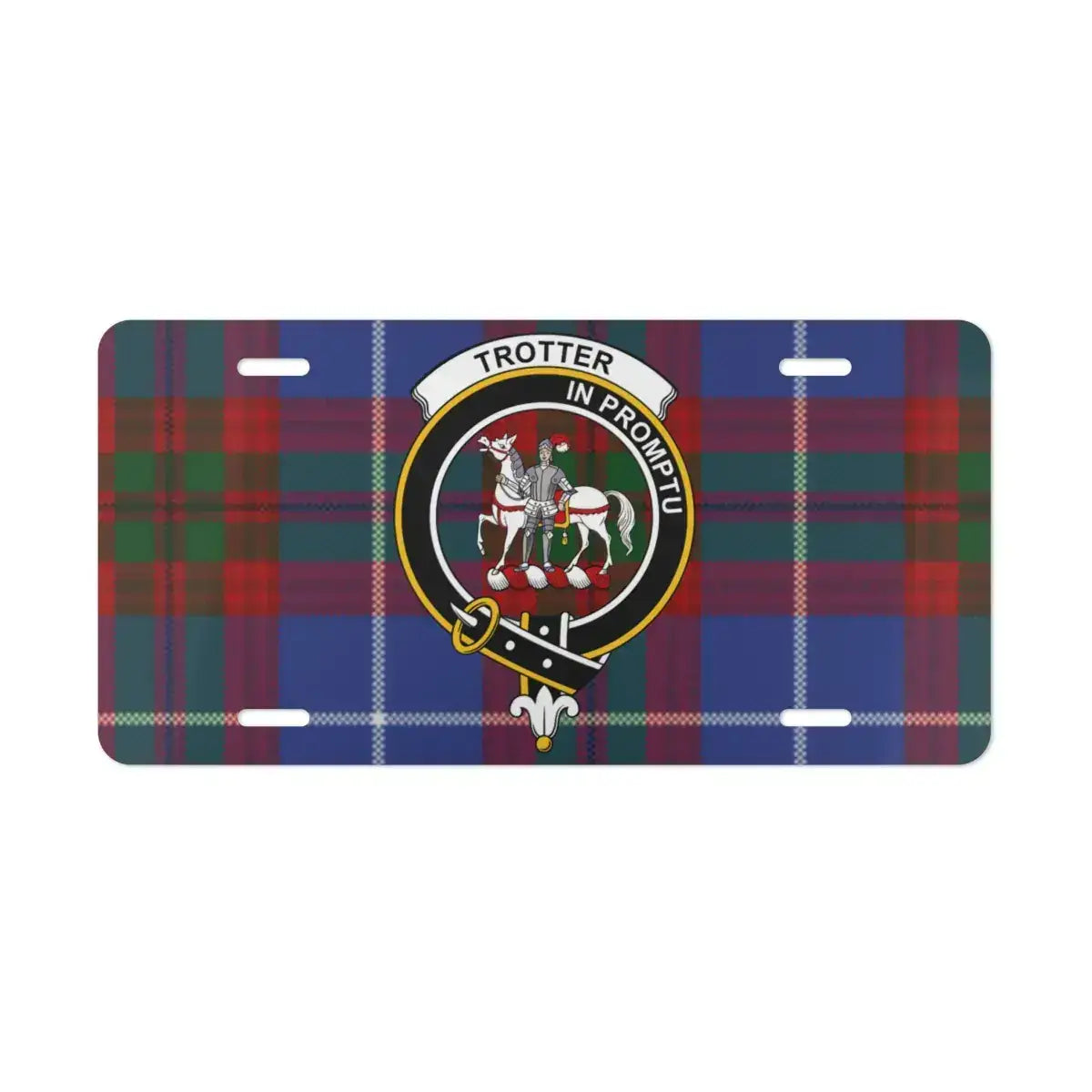 Trotter In Promptu Clan Plaid Car License Plate product